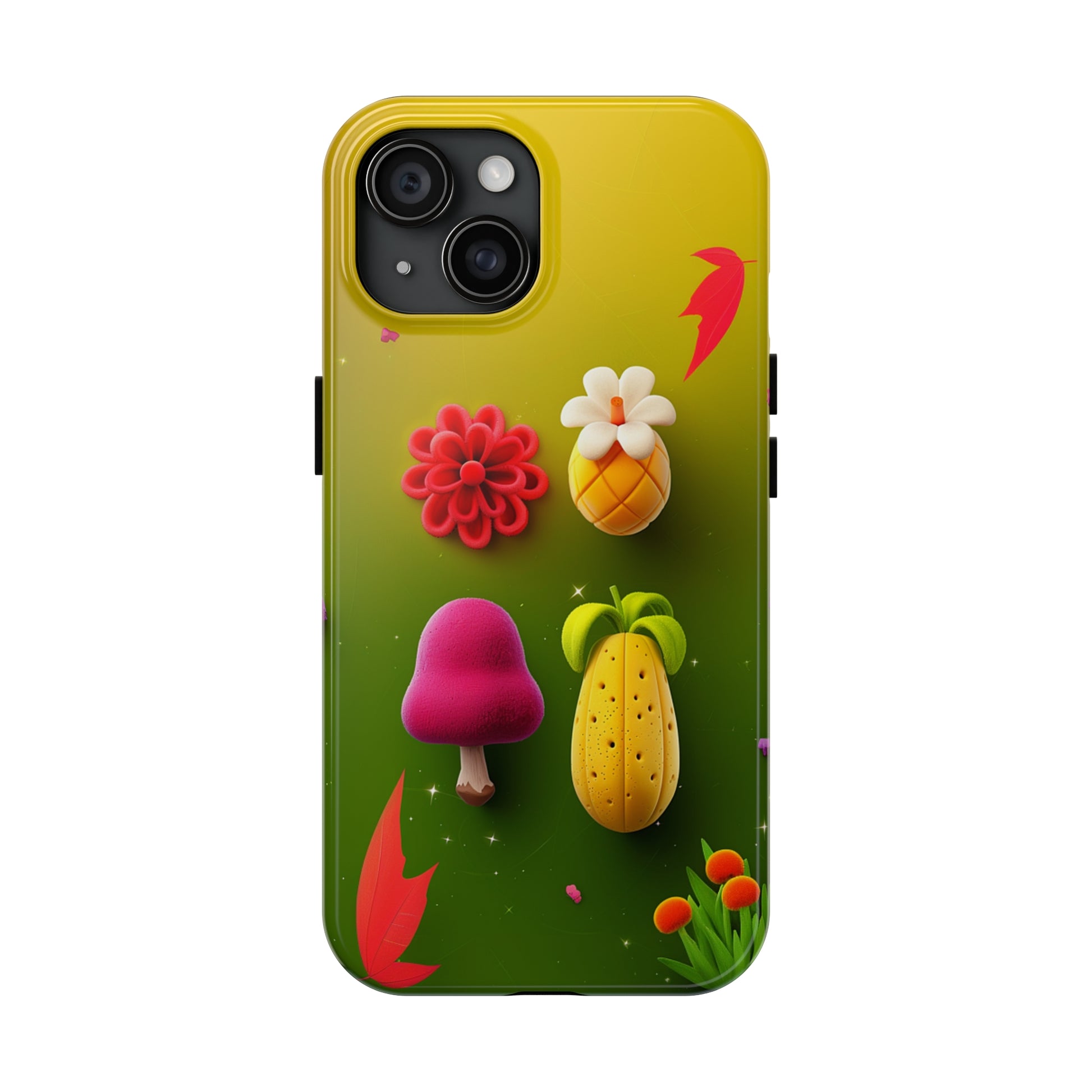 Whimsy Garden (iPhone Case 11-15)Secure your iPhone 11-15 with RIMA's durable case: Polycarbonate shell, rubber lining for shock absorption, and supports wireless chargingRimaGallery