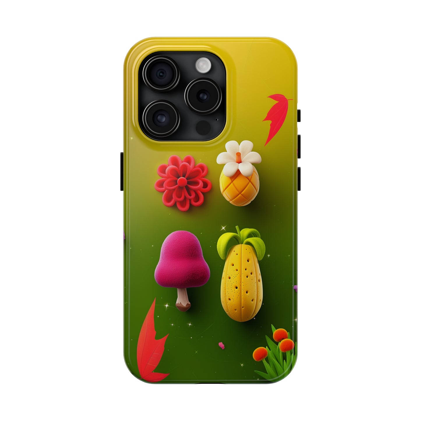 Whimsy Garden (iPhone Case 11-15)Secure your iPhone 11-15 with RIMA's durable case: Polycarbonate shell, rubber lining for shock absorption, and supports wireless chargingRimaGallery