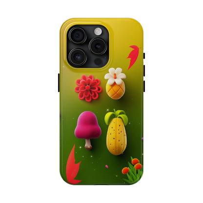 Whimsy Garden (iPhone Case 11-15)Secure your iPhone 11-15 with RIMA's durable case: Polycarbonate shell, rubber lining for shock absorption, and supports wireless chargingRimaGallery
