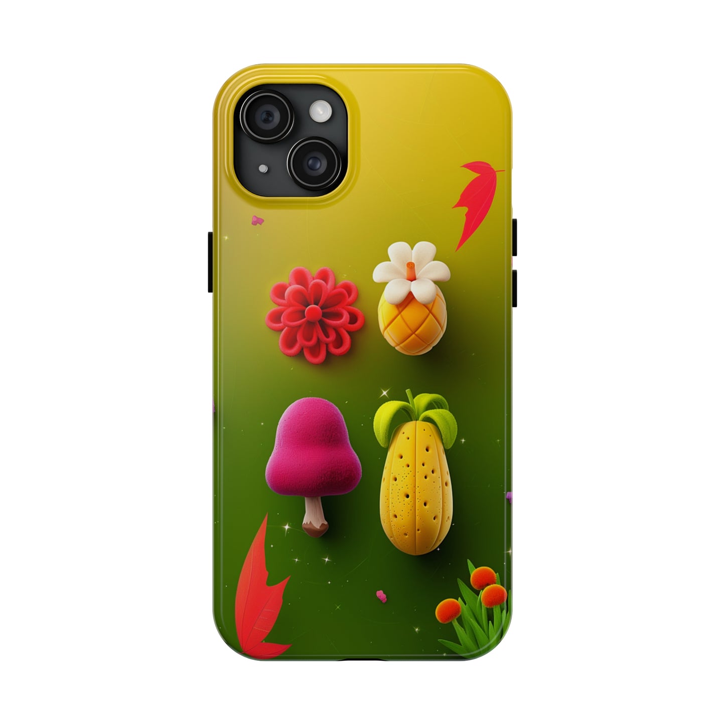 Whimsy Garden (iPhone Case 11-15)Secure your iPhone 11-15 with RIMA's durable case: Polycarbonate shell, rubber lining for shock absorption, and supports wireless chargingRimaGallery