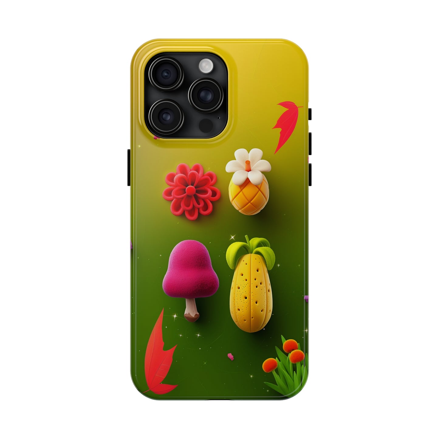 Whimsy Garden (iPhone Case 11-15)Secure your iPhone 11-15 with RIMA's durable case: Polycarbonate shell, rubber lining for shock absorption, and supports wireless chargingRimaGallery