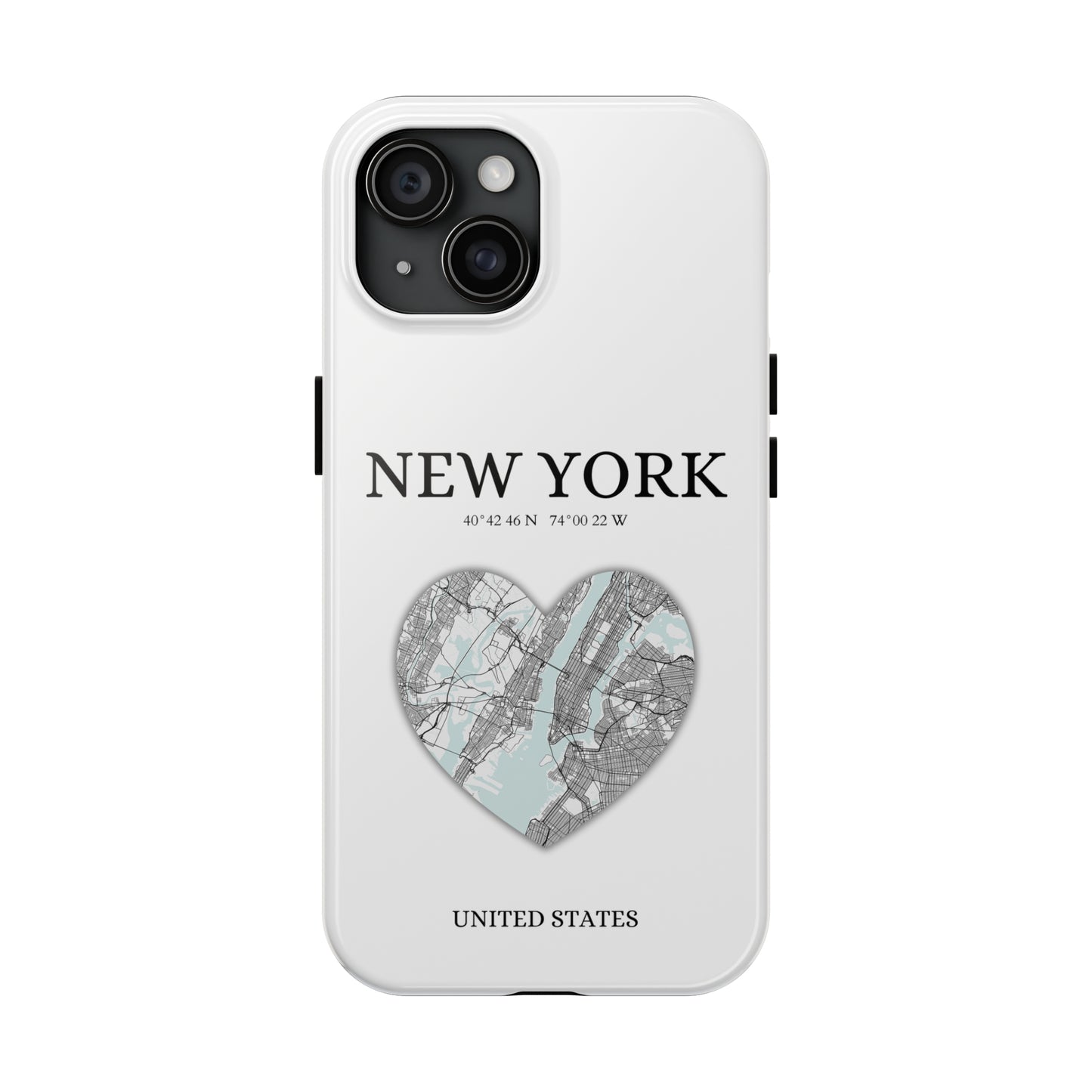 Elevate your iPhone with RimaGallery's New York Heartbeat case. Sleek design meets durability for stylish protection. Free US shipping.-York Heartbeat - White (iPhone Case 11-15)