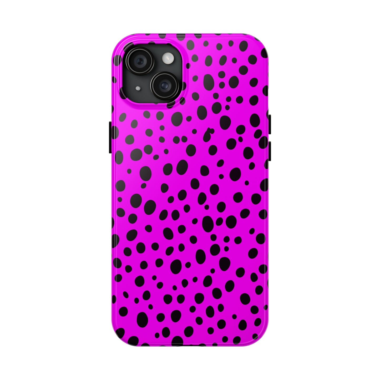 Dotted Delight - Purple (iPhone Case 11-15)Elevate your iPhone's style with a Purple surface with scattered dark dots and a tough case. Sleek, durable protection for models 11-15. Free US shipping.RimaGallery