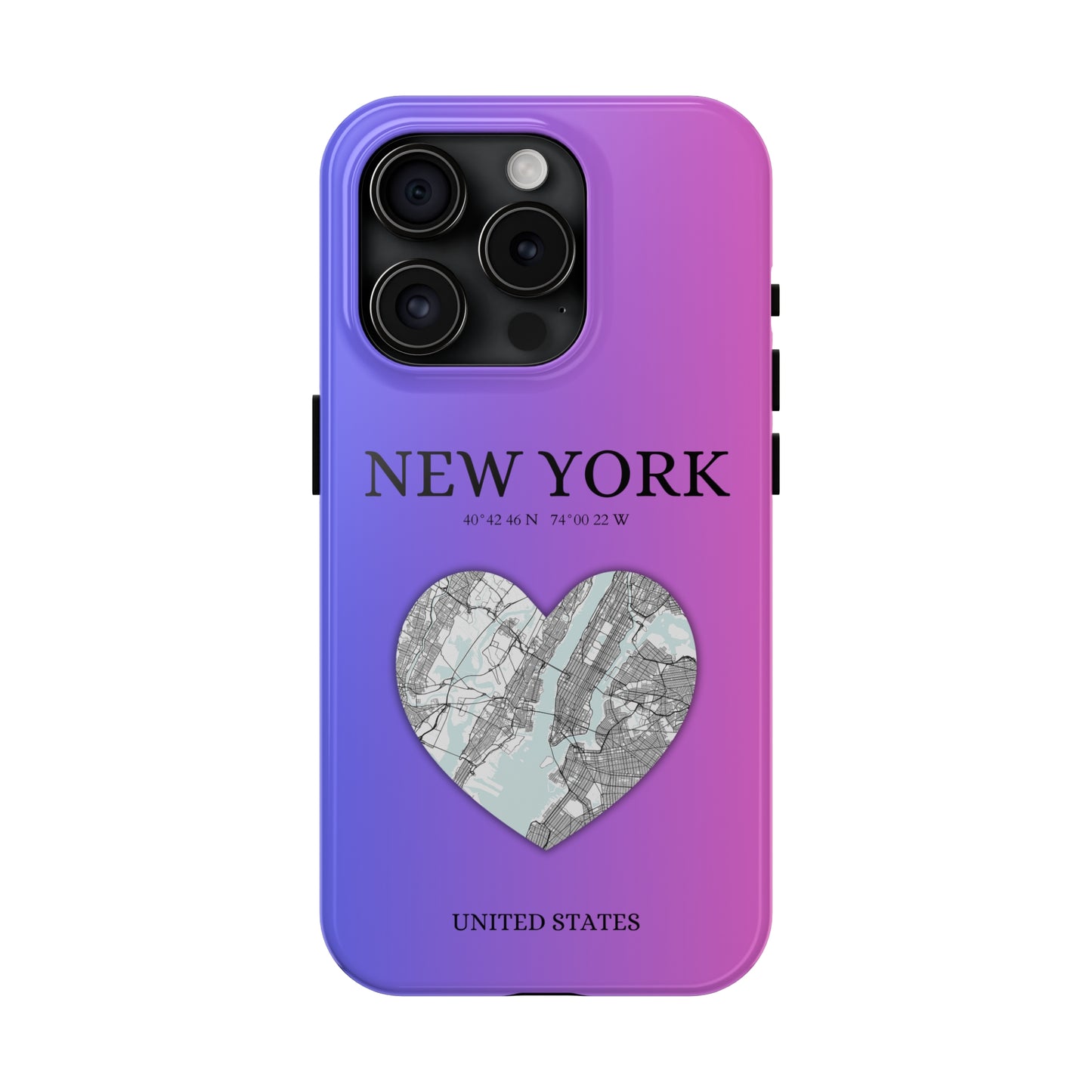 Elevate your iPhone with RimaGallery's New York Heartbeat case. Sleek design meets durability for stylish protection. Free US shipping.-York Heartbeat - Magenta (iPhone Case 11-15)