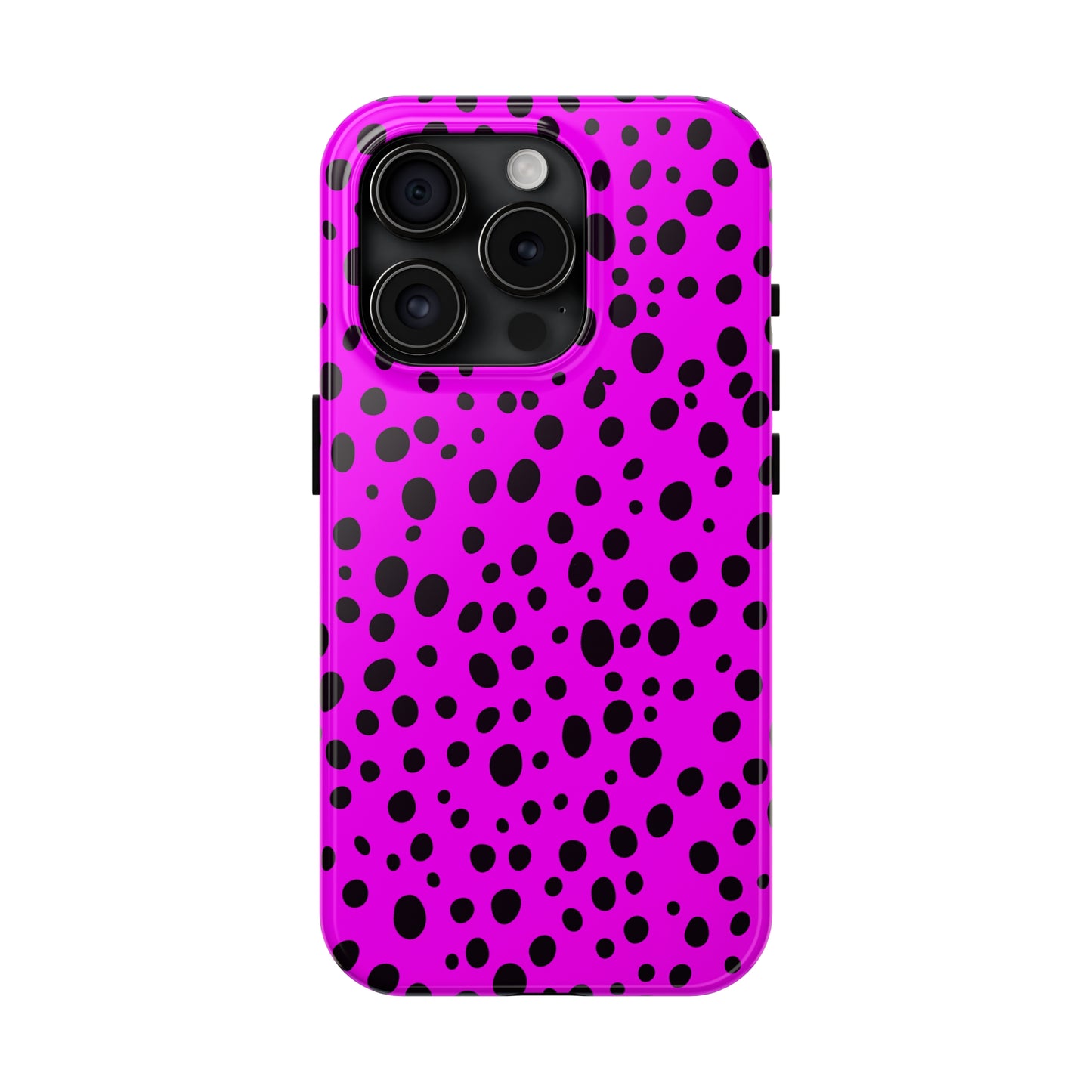 Dotted Delight - Purple (iPhone Case 11-15)Elevate your iPhone's style with a Purple surface with scattered dark dots and a tough case. Sleek, durable protection for models 11-15. Free US shipping.RimaGallery