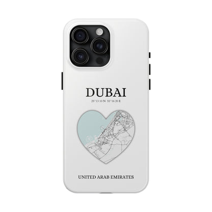 Dubai Heartbeat - White (iPhone Case 11-15)Capture the essence of Dubai with RimaGallery's Heartbeat White iPhone case, blending durable protection and unique design. Perfect for iPhone 11-15 models. Free shiRimaGallery