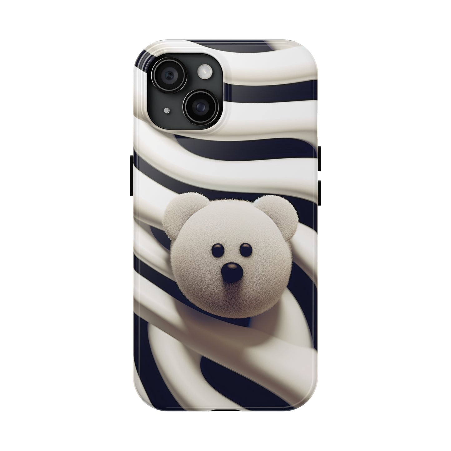 Zebra Print Teddy Bear (iPhone Case 11-15)Zebra Print Teddy Bear Phone Case for iPhone 11-15: Combining Glossy Elegance with Shockproof Functionality
Dive into the Exotic World of Zebra Patterns:
Get mesmeriRimaGallery