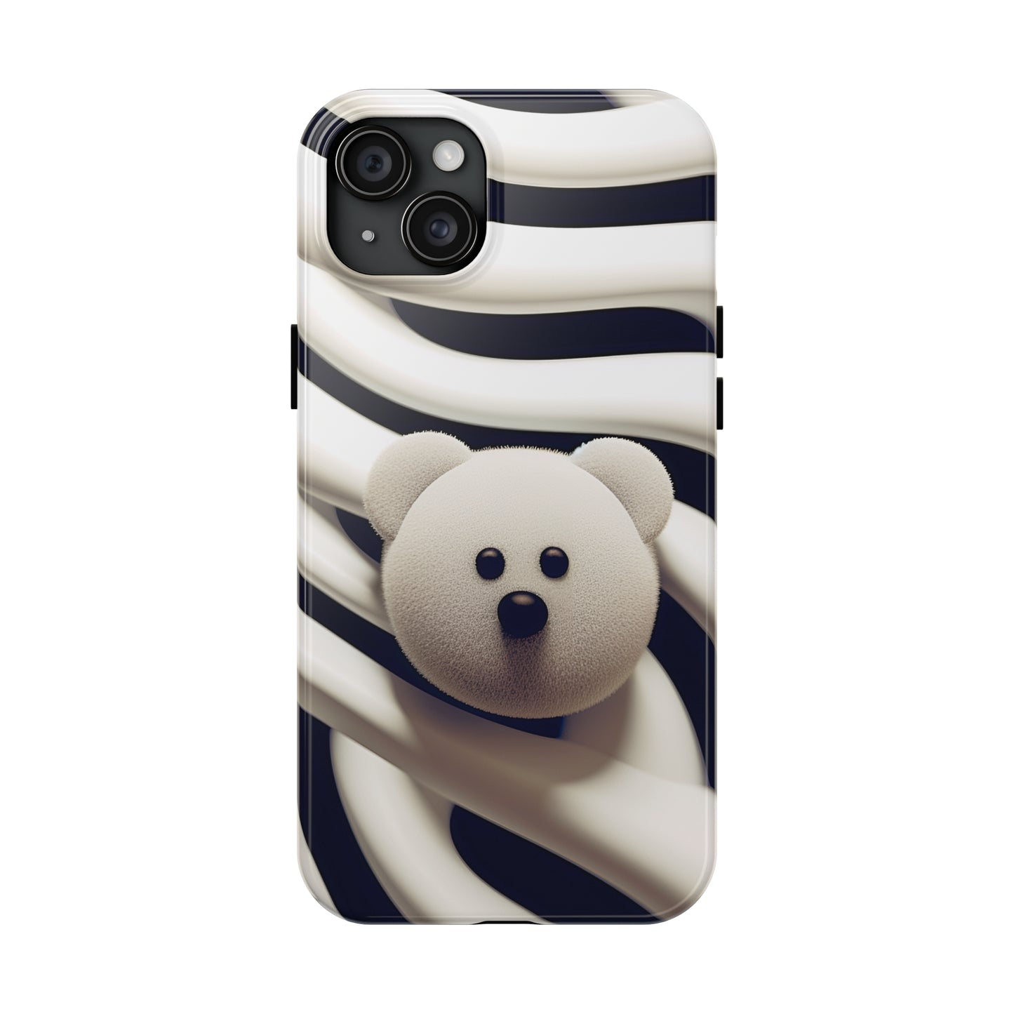 Zebra Print Teddy Bear (iPhone Case 11-15)Zebra Print Teddy Bear Phone Case for iPhone 11-15: Combining Glossy Elegance with Shockproof Functionality
Dive into the Exotic World of Zebra Patterns:
Get mesmeriRimaGallery
