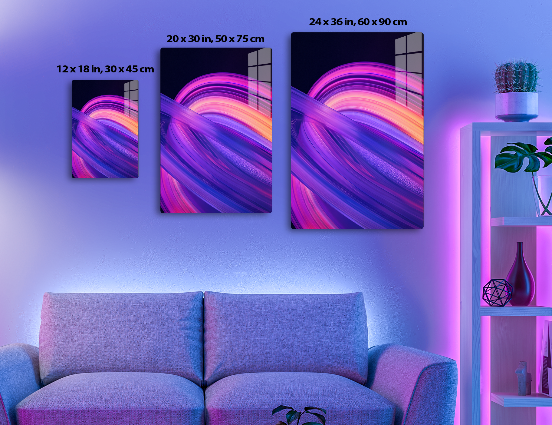 A vibrant abstract digital artwork with swirling brushstrokes in shades of purple, pink, and blue, resembling an ethereal vortex against a black background.
