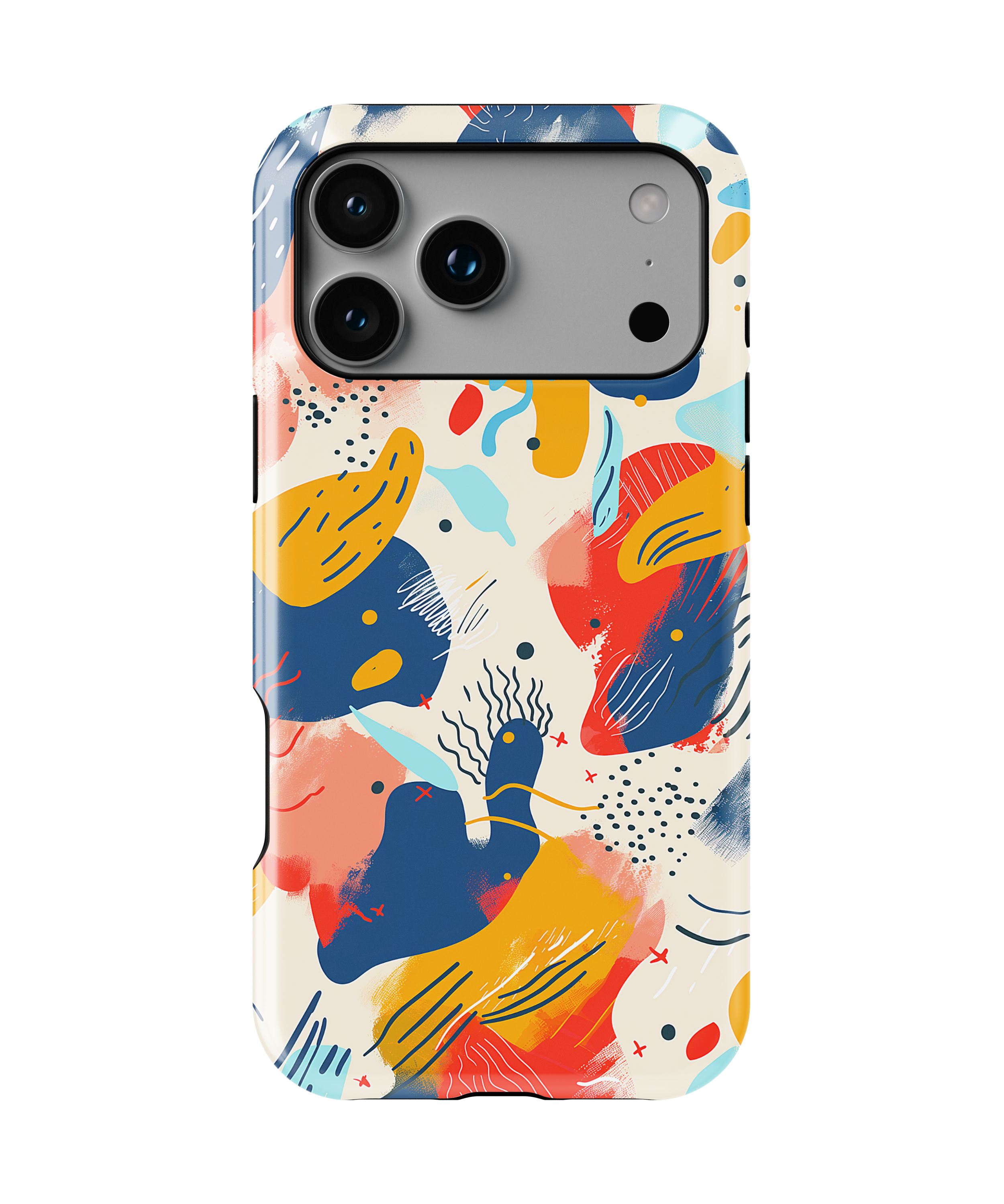 Abstract Color Splash Magnetic Phone Case — Impact-Resistant iPhone Cover