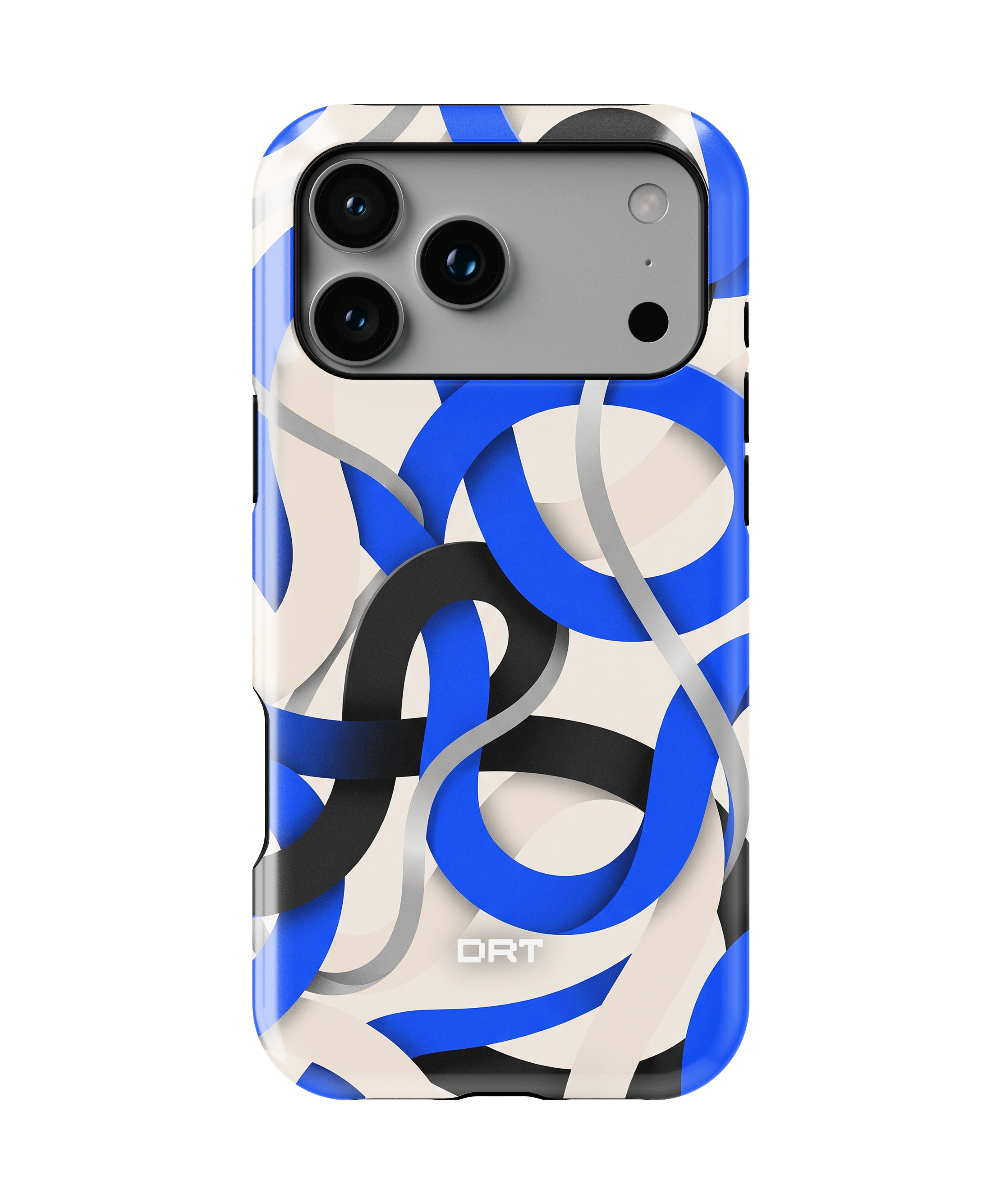 Phone Case — Blue & Black Interlocking Rings Magnetic Impact-Resistant Case