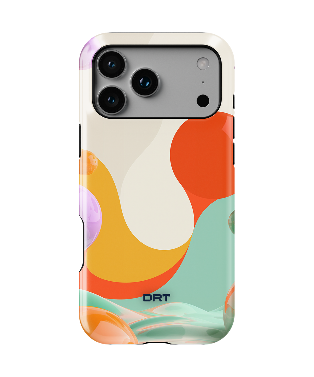 Magnetic Impact-Resistant Case — Retro Abstract Color Wave Phone Cover