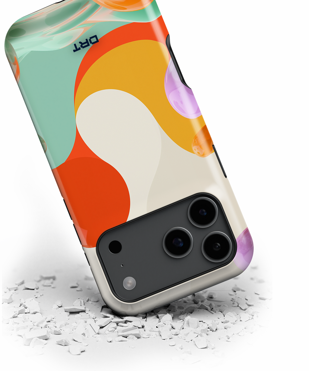 Magnetic Impact-Resistant Case — Retro Abstract Color Wave Phone Cover