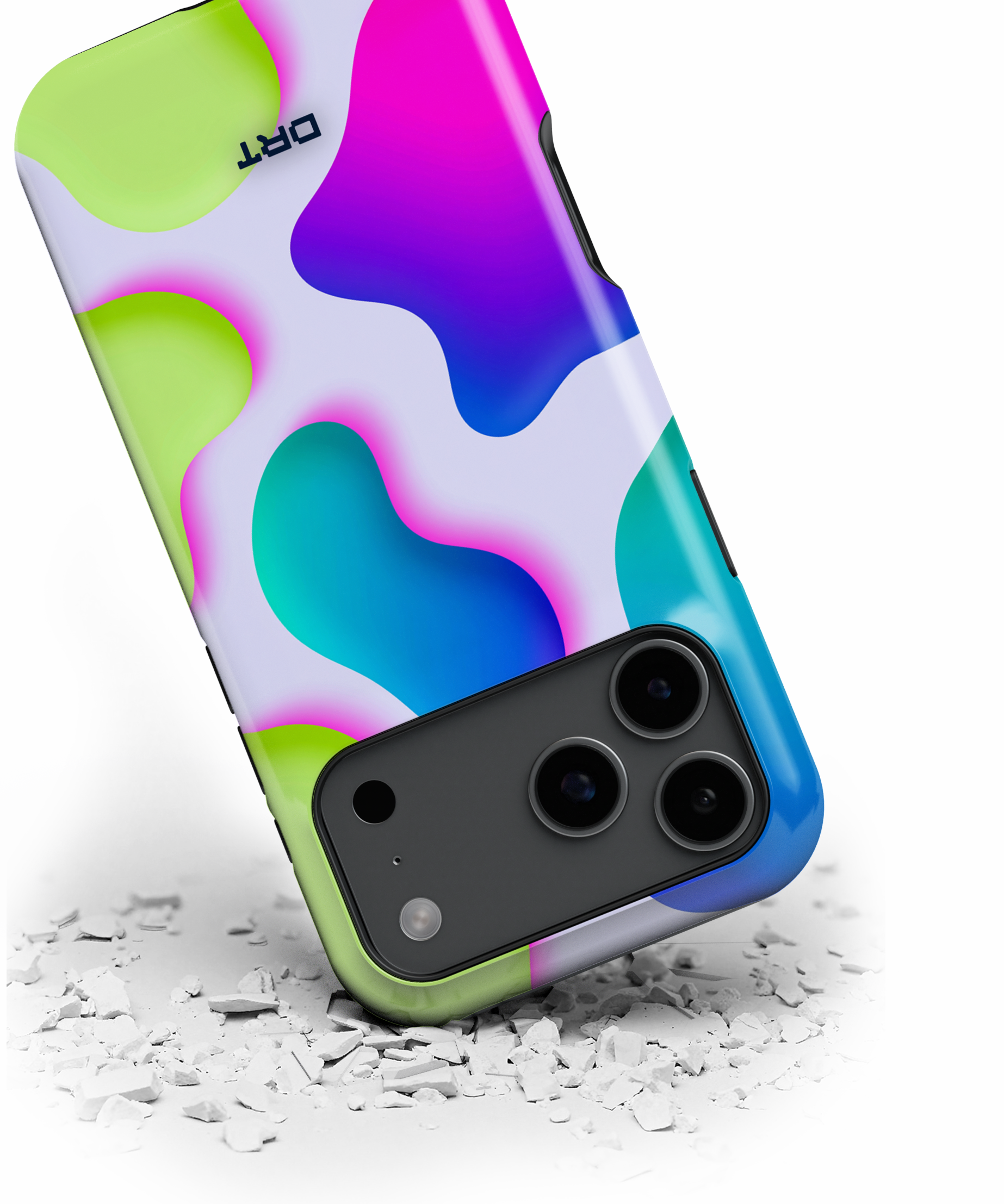 Magnetic Impact-Resistant Phone Case — Neon Abstract Splash