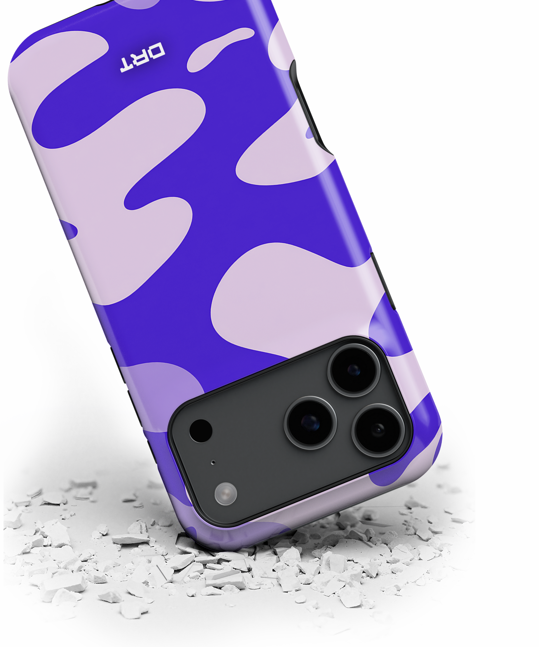 Magnetic Impact-Resistant Phone Case — Purple Camouflage