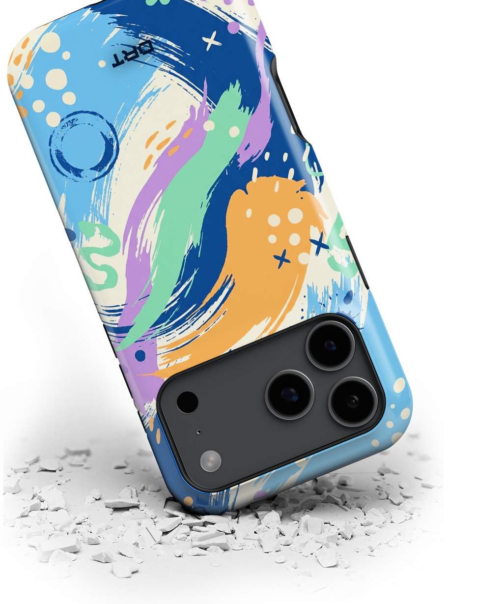 Magnetic Impact-Resistant Phone Case — Abstract Brushstroke Design