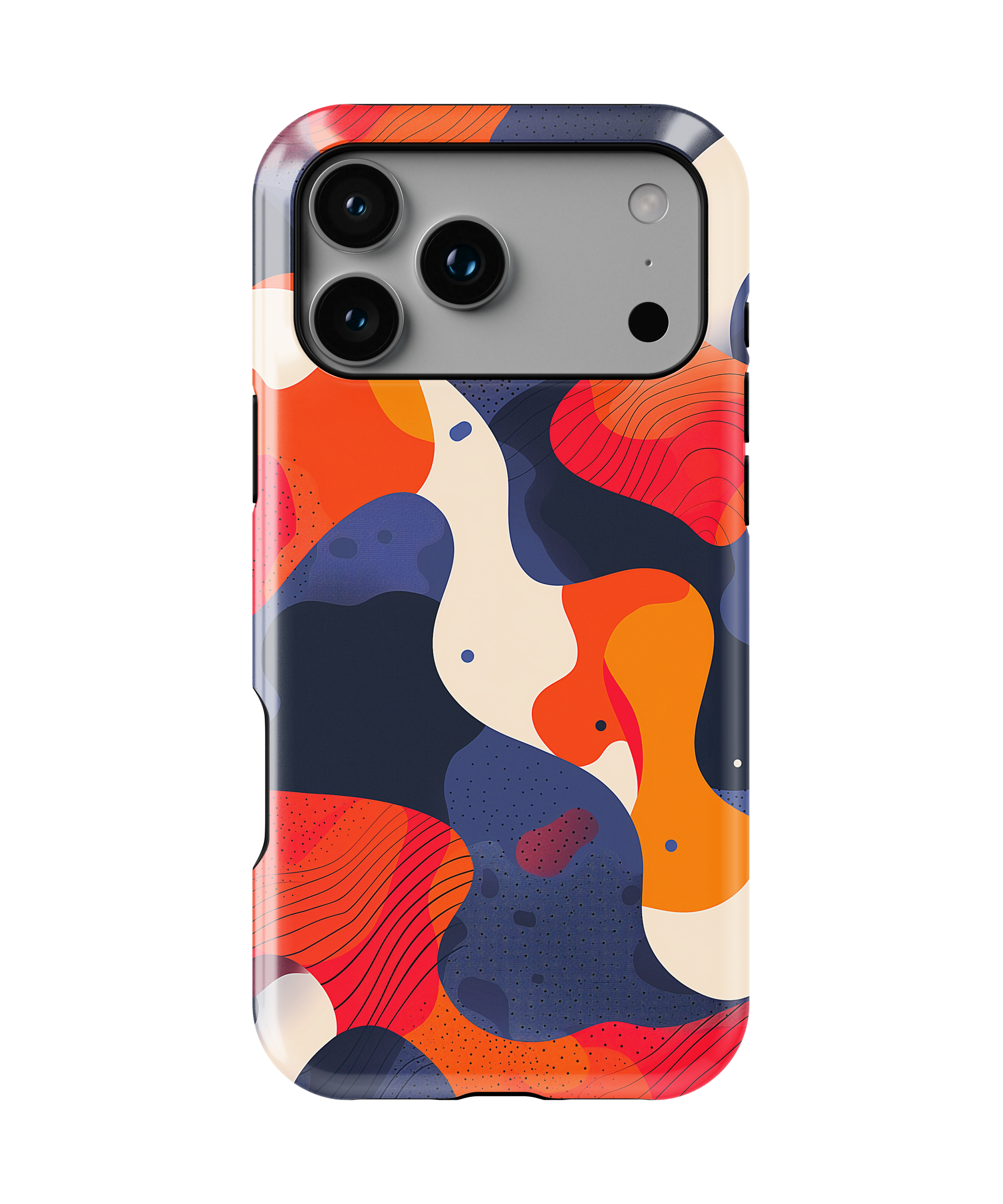 Abstract Colorwave Magnetic Phone Case — Impact-Resistant Protective Cover