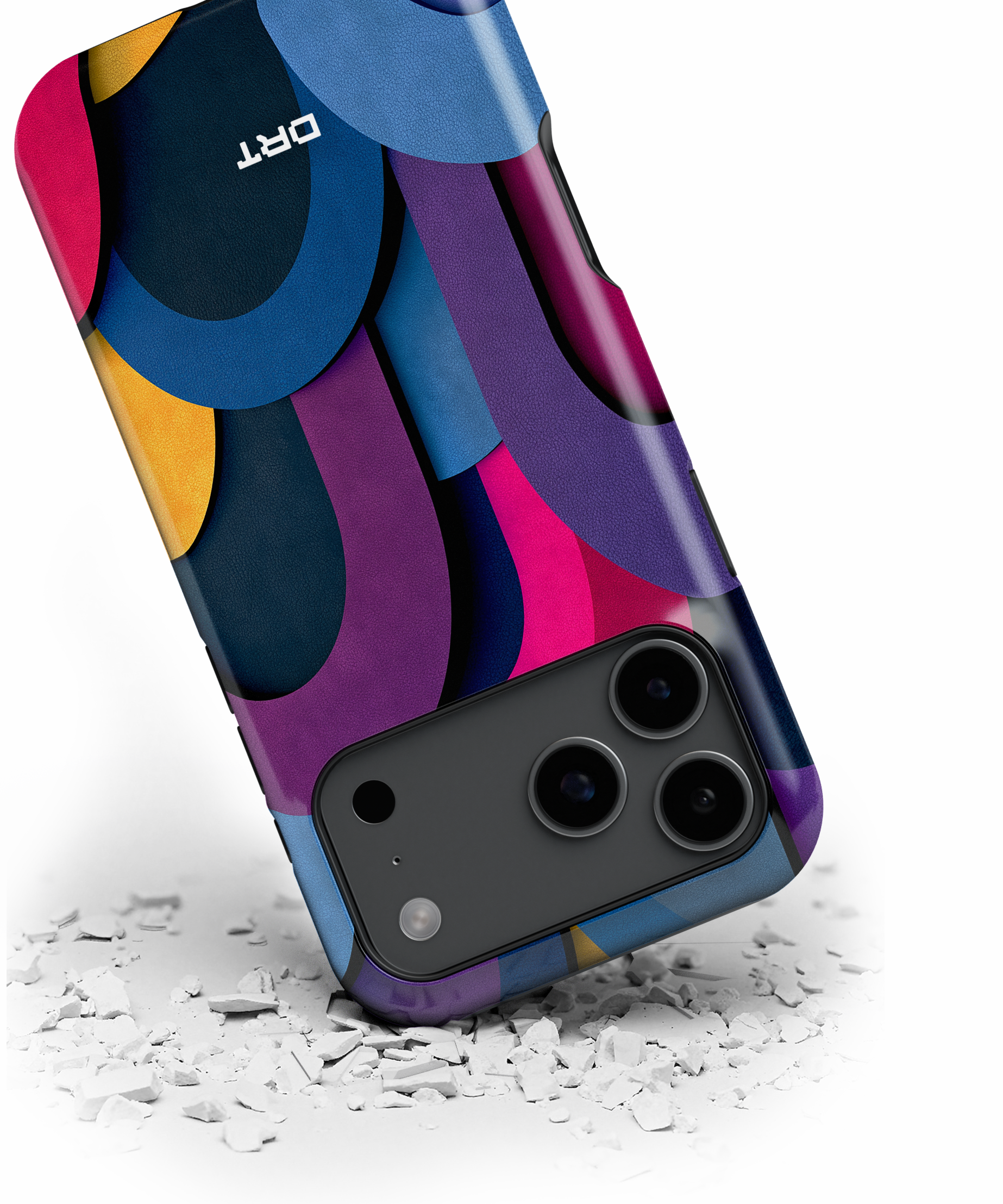 Magnetic Impact-Resistant Phone Case — Colorful Abstract Arch Design