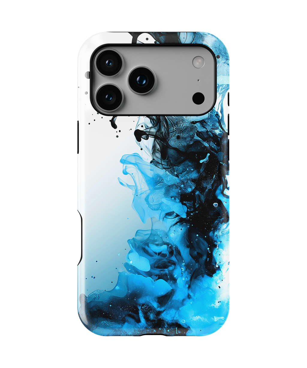Blue Ink Swirl Magnetic Impact-Resistant Phone Case