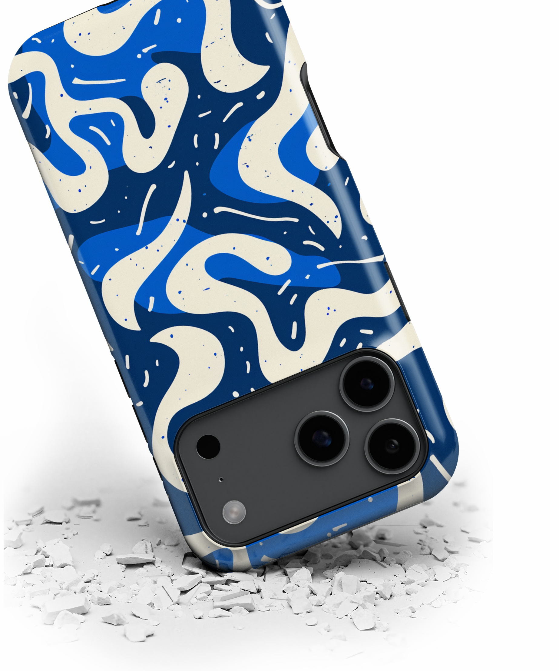 Blue Abstract Swirl Magnetic Impact-Resistant Phone Case