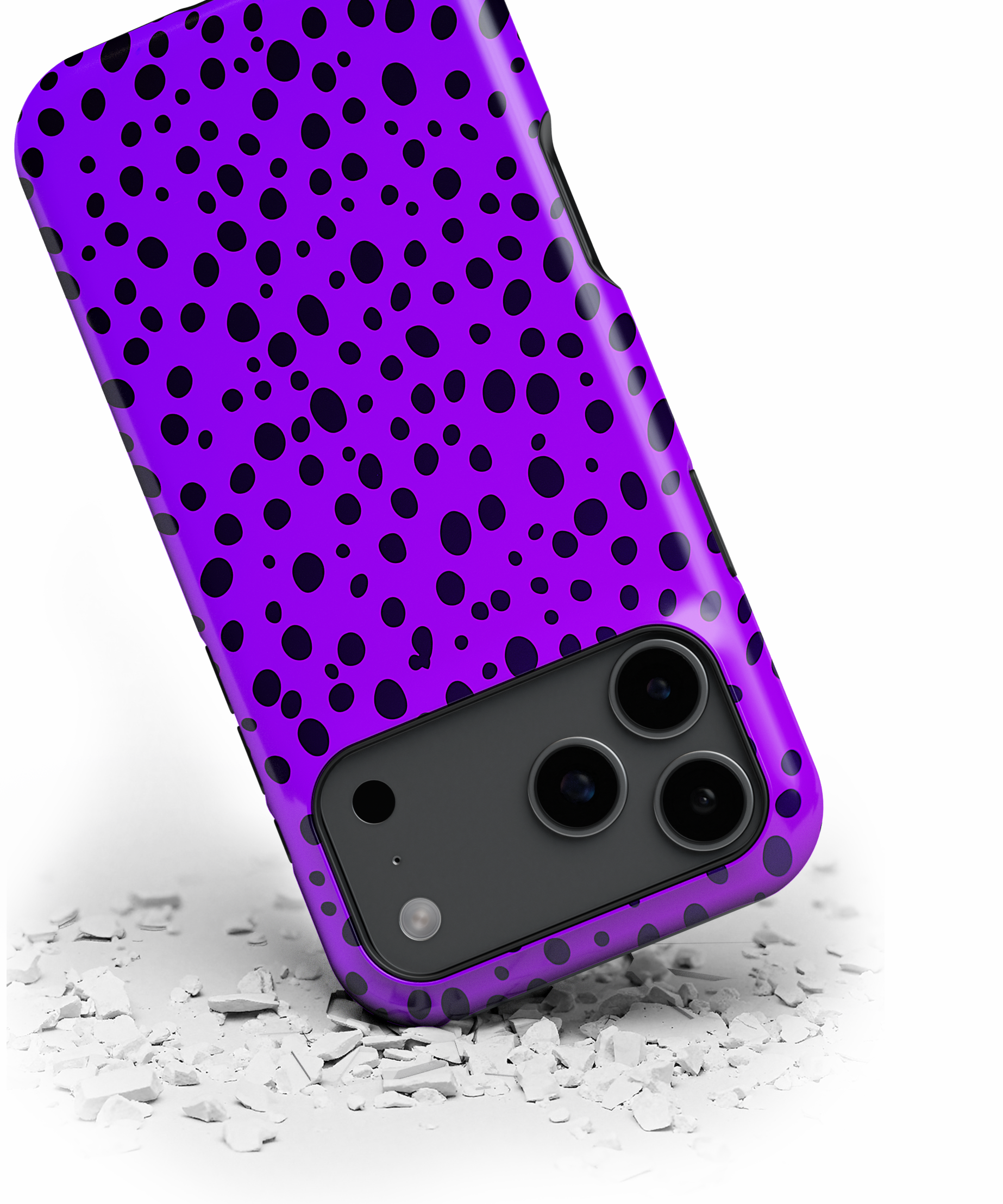 Purple Dalmatian Dot Magnetic Impact-Resistant Phone Case