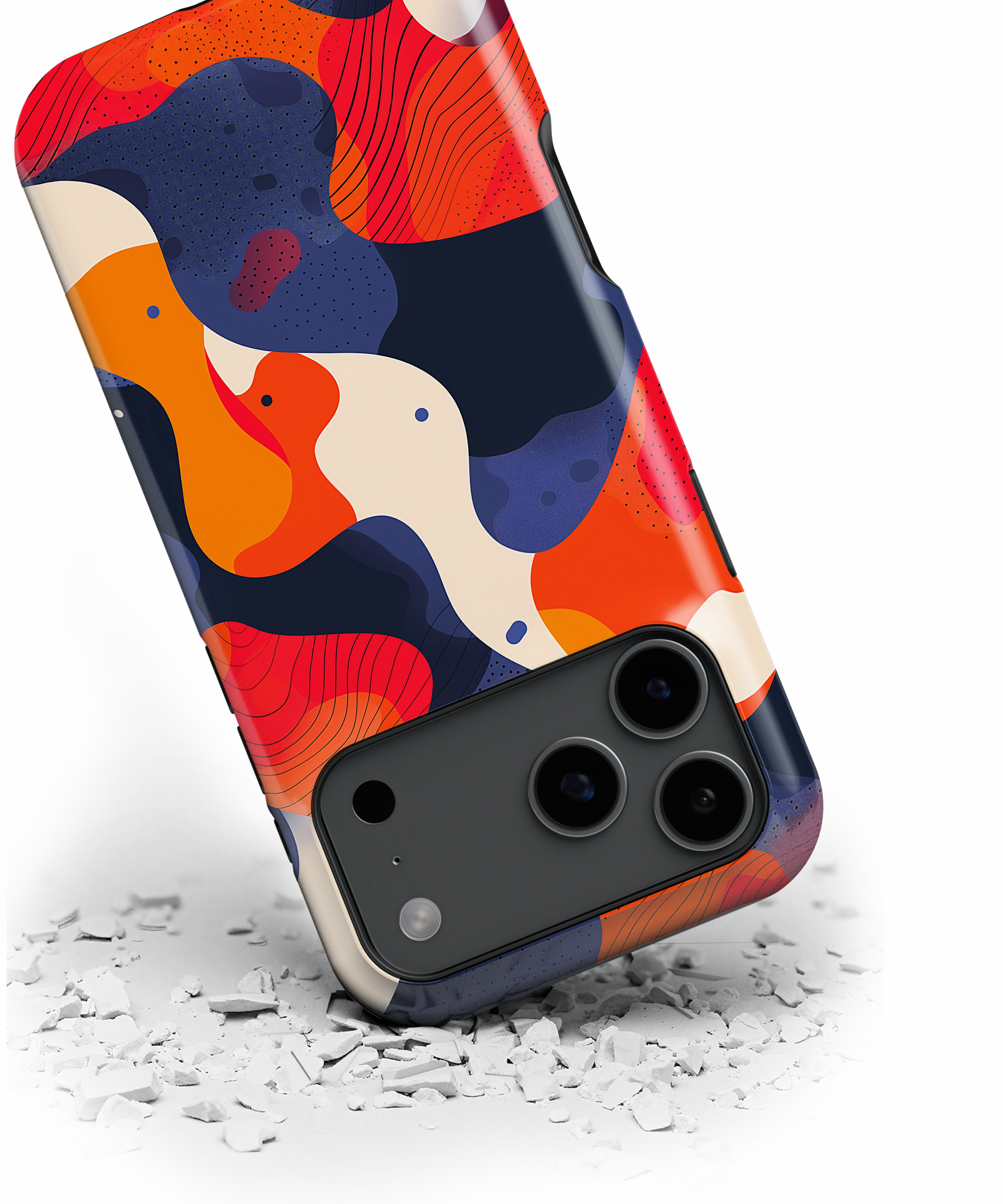 Abstract Colorwave Magnetic Phone Case — Impact-Resistant Protective Cover