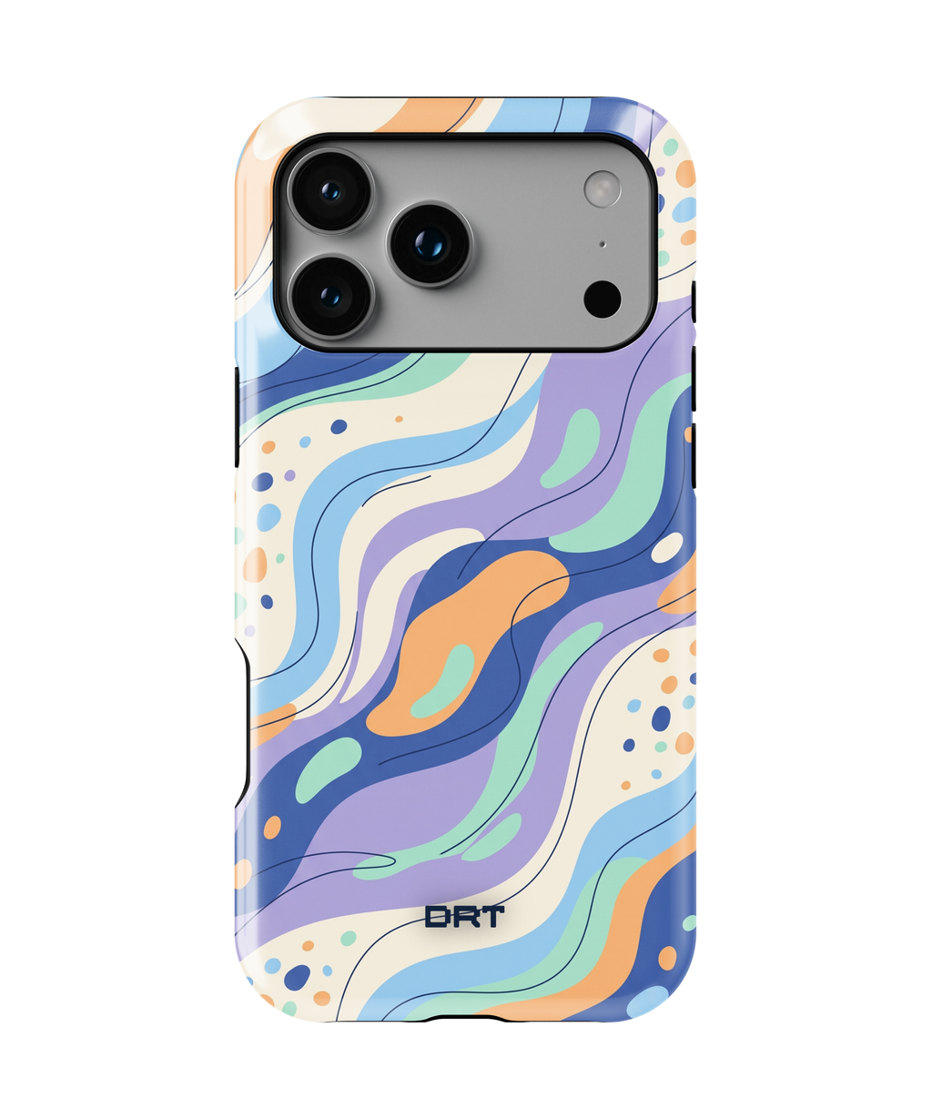 Abstract Swirl Magnetic Impact-Resistant Phone Case — Colorful Fluid Art