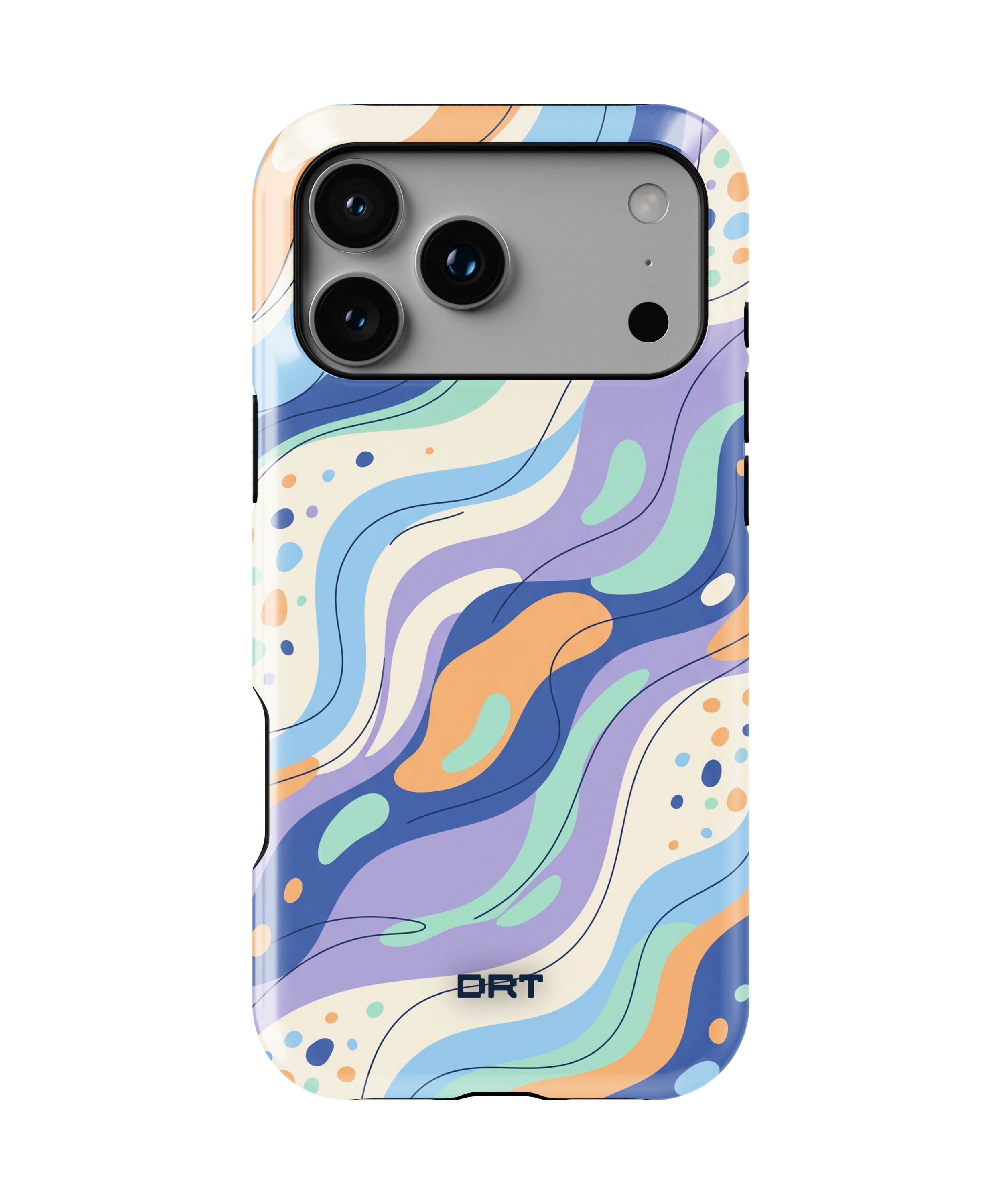 Abstract Swirl Magnetic Impact-Resistant Phone Case — Colorful Fluid Art