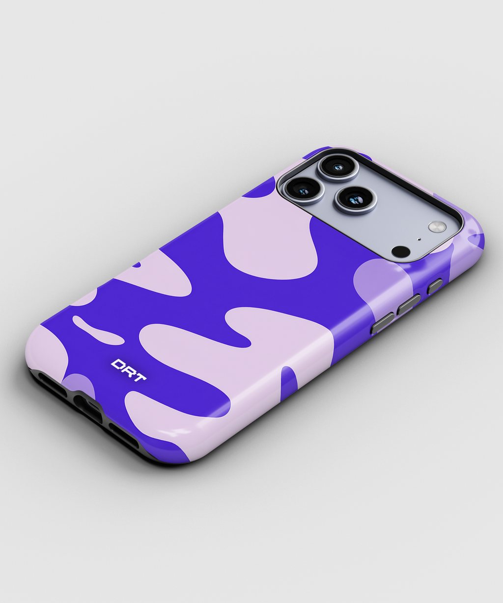 Magnetic Impact-Resistant Phone Case — Purple Camouflage