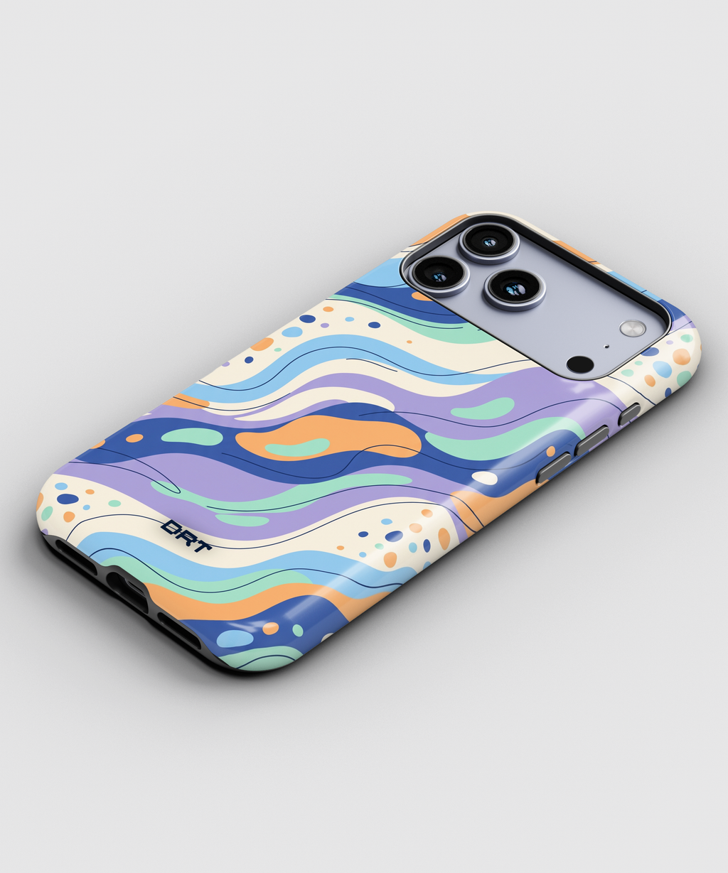Abstract Swirl Magnetic Impact-Resistant Phone Case — Colorful Fluid Art