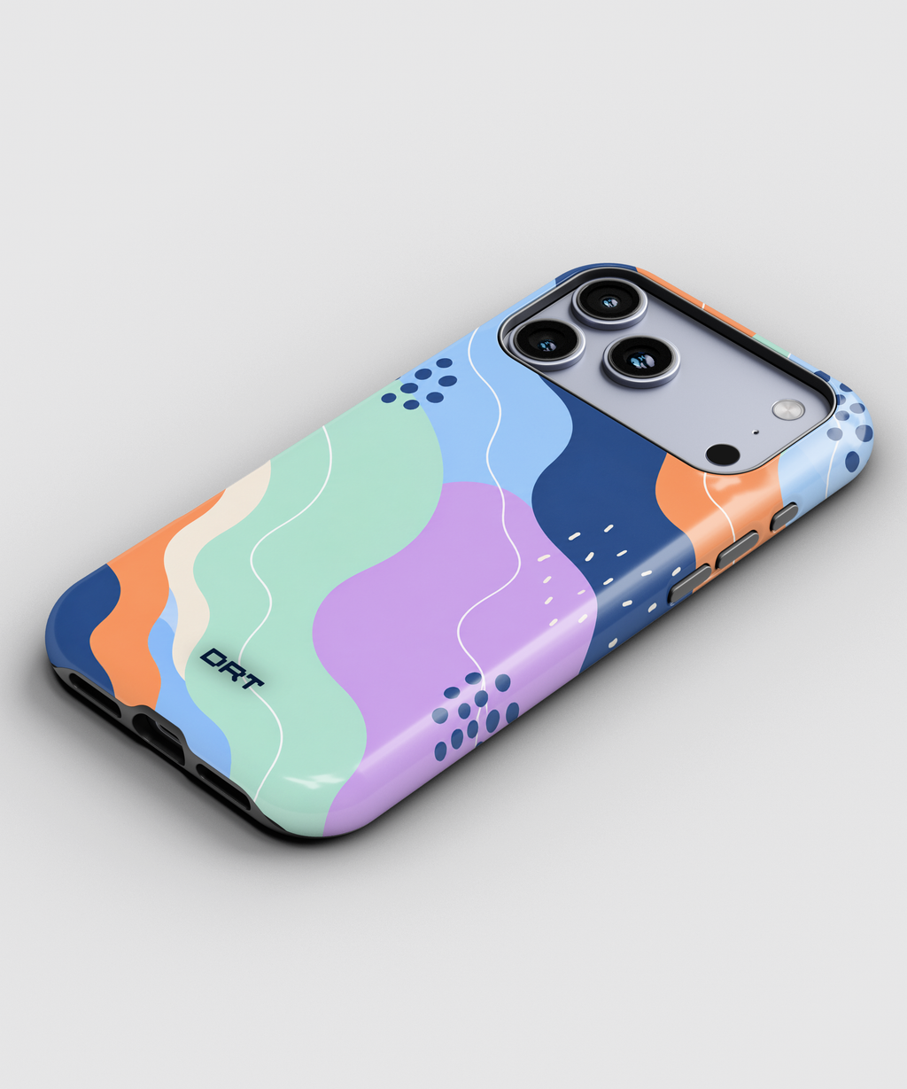 Abstract Colorwave Magnetic Impact-Resistant Phone Case