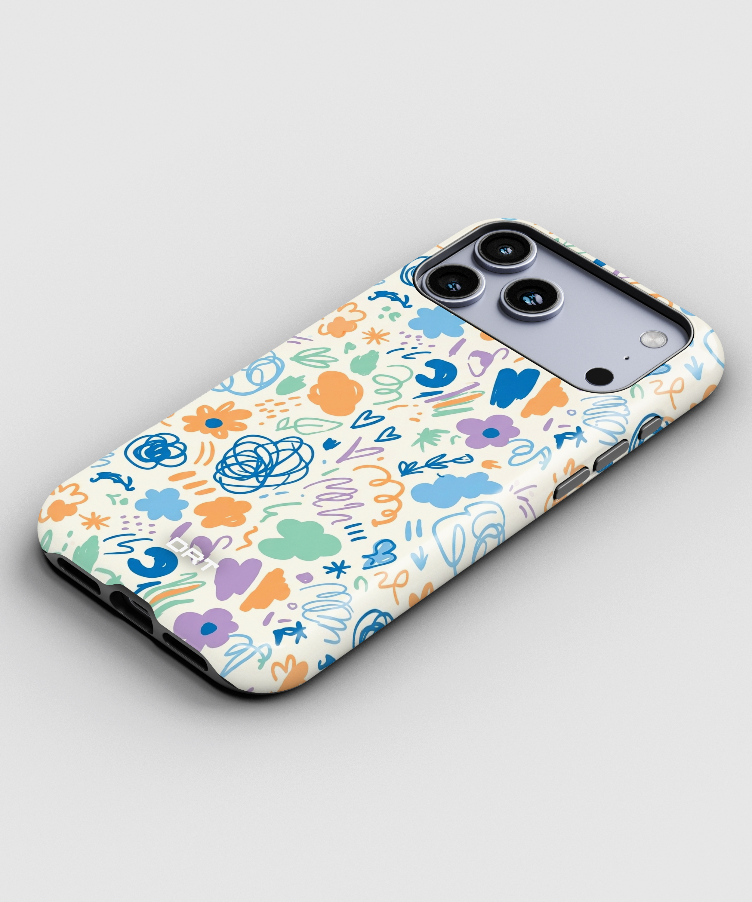 Floral Doodle Magnetic Phone Case — Impact‑Resistant Protective Cover