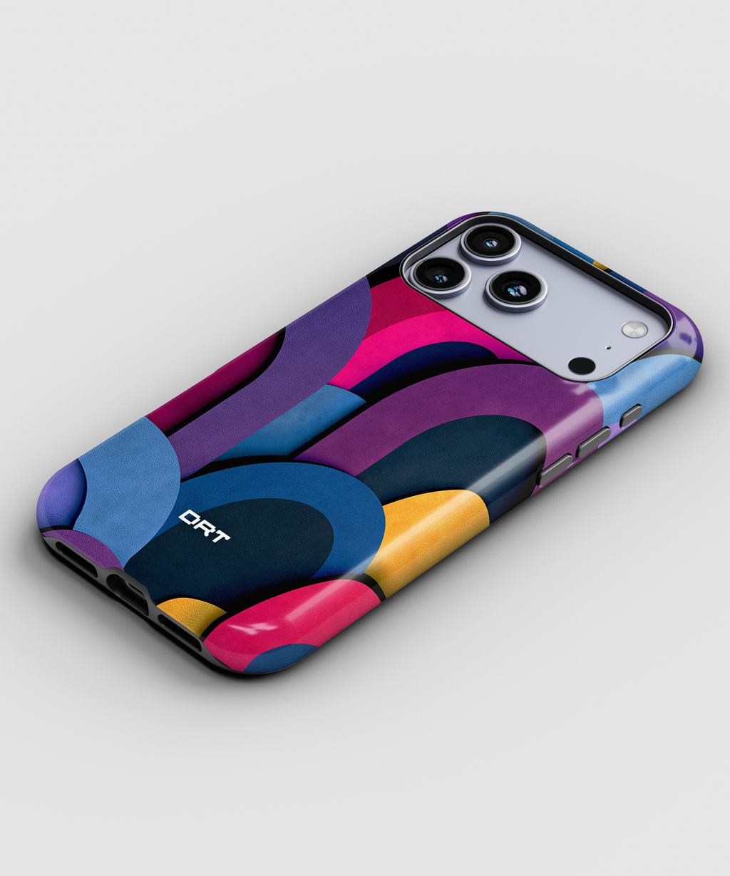 Magnetic Impact-Resistant Phone Case — Colorful Abstract Arch Design
