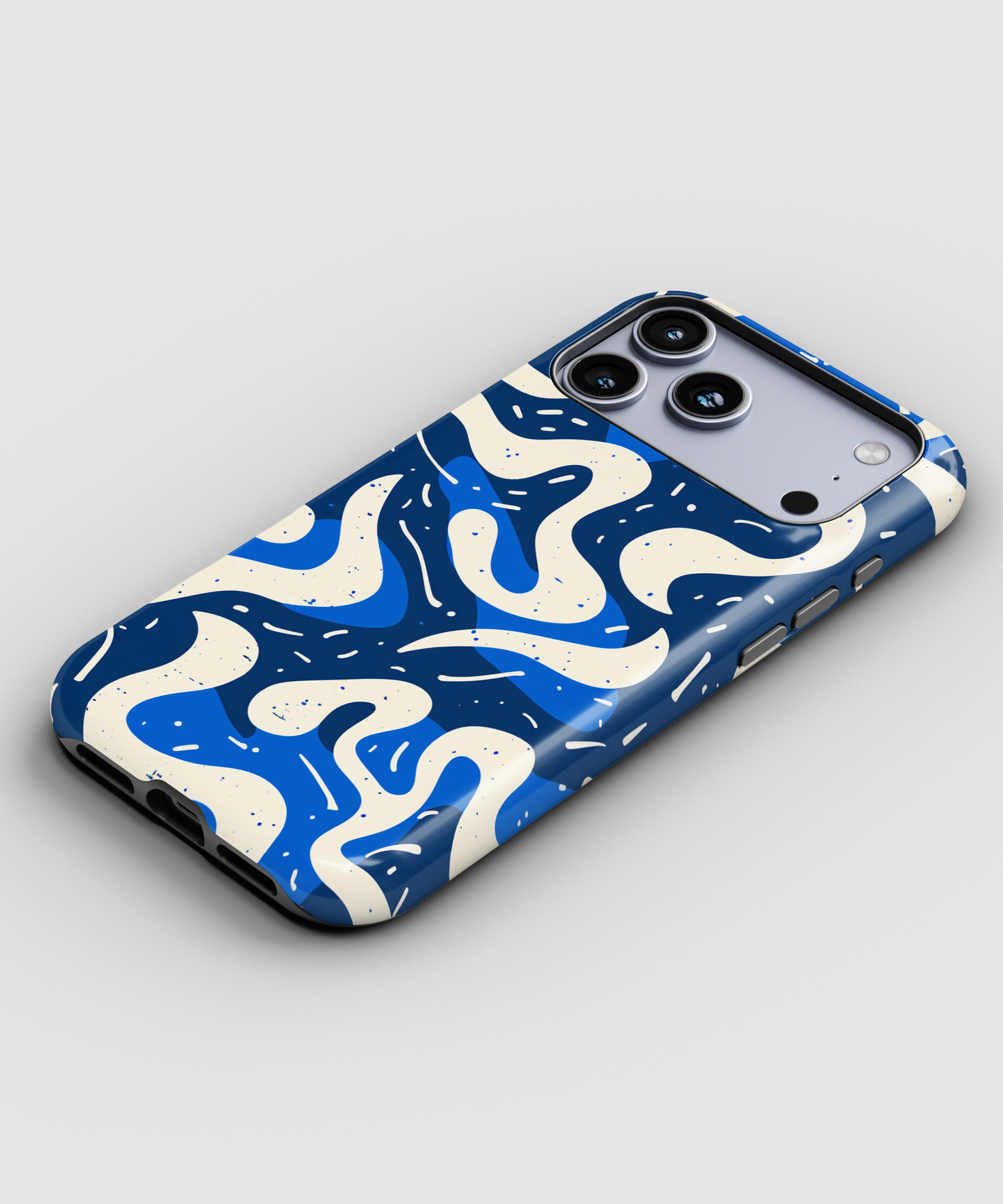 Blue Abstract Swirl Magnetic Impact-Resistant Phone Case
