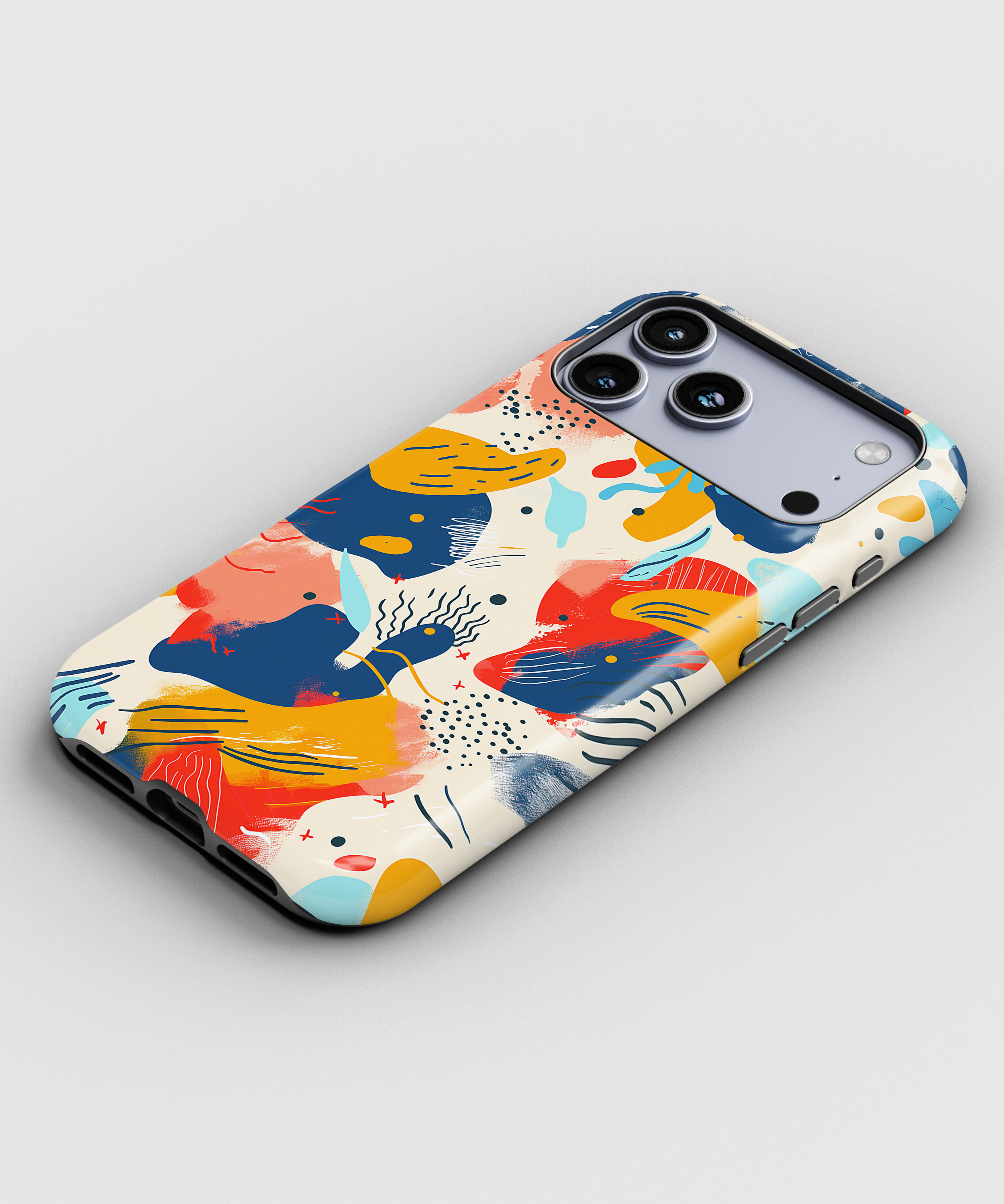 Abstract Color Splash Magnetic Phone Case — Impact-Resistant iPhone Cover
