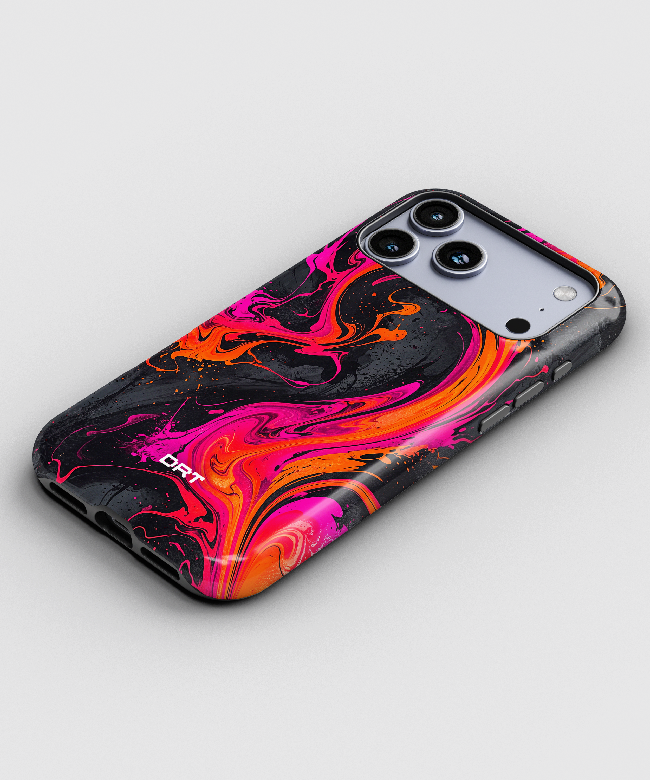 Magnetic Impact-Resistant Phone Case — Neon Marble Swirl