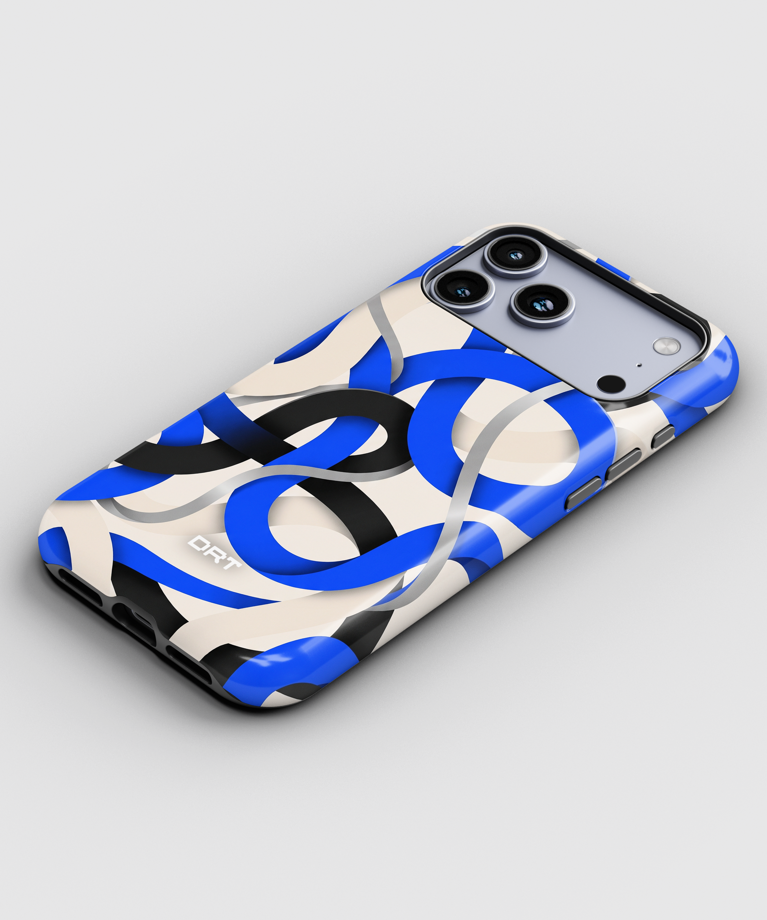 Phone Case — Blue & Black Interlocking Rings Magnetic Impact-Resistant Case