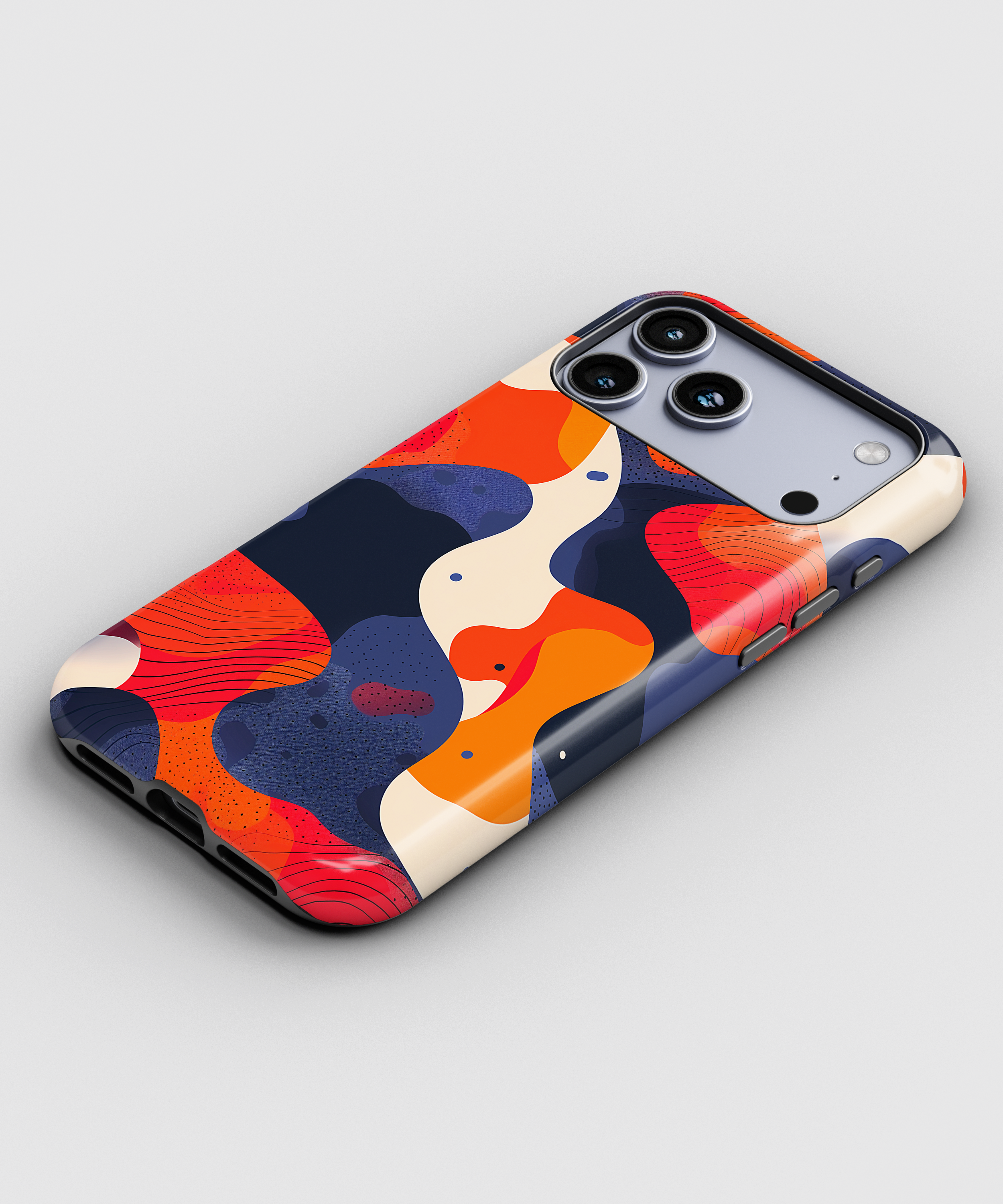 Abstract Colorwave Magnetic Phone Case — Impact-Resistant Protective Cover
