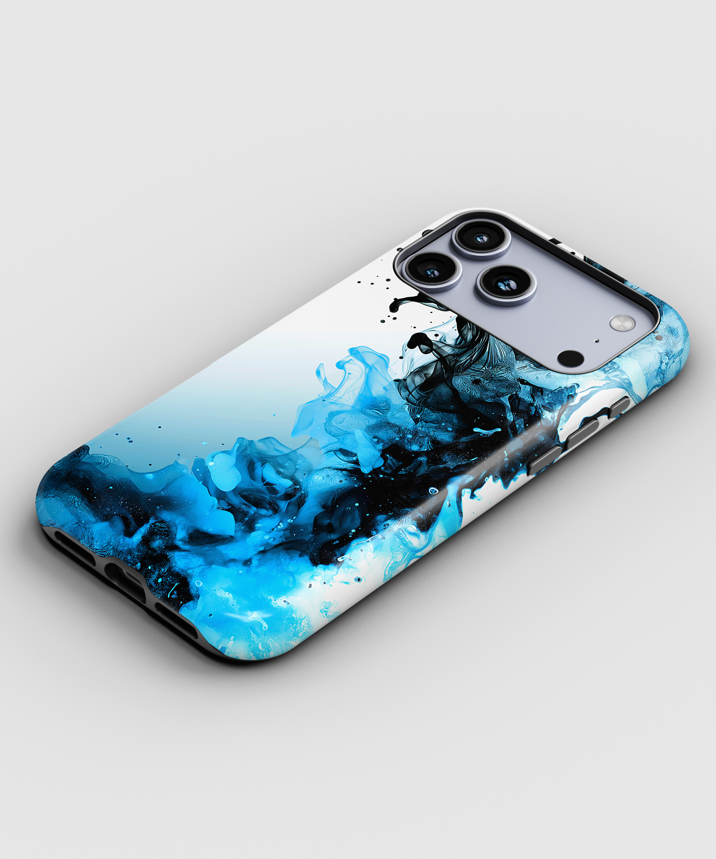 Blue Ink Swirl Magnetic Impact-Resistant Phone Case