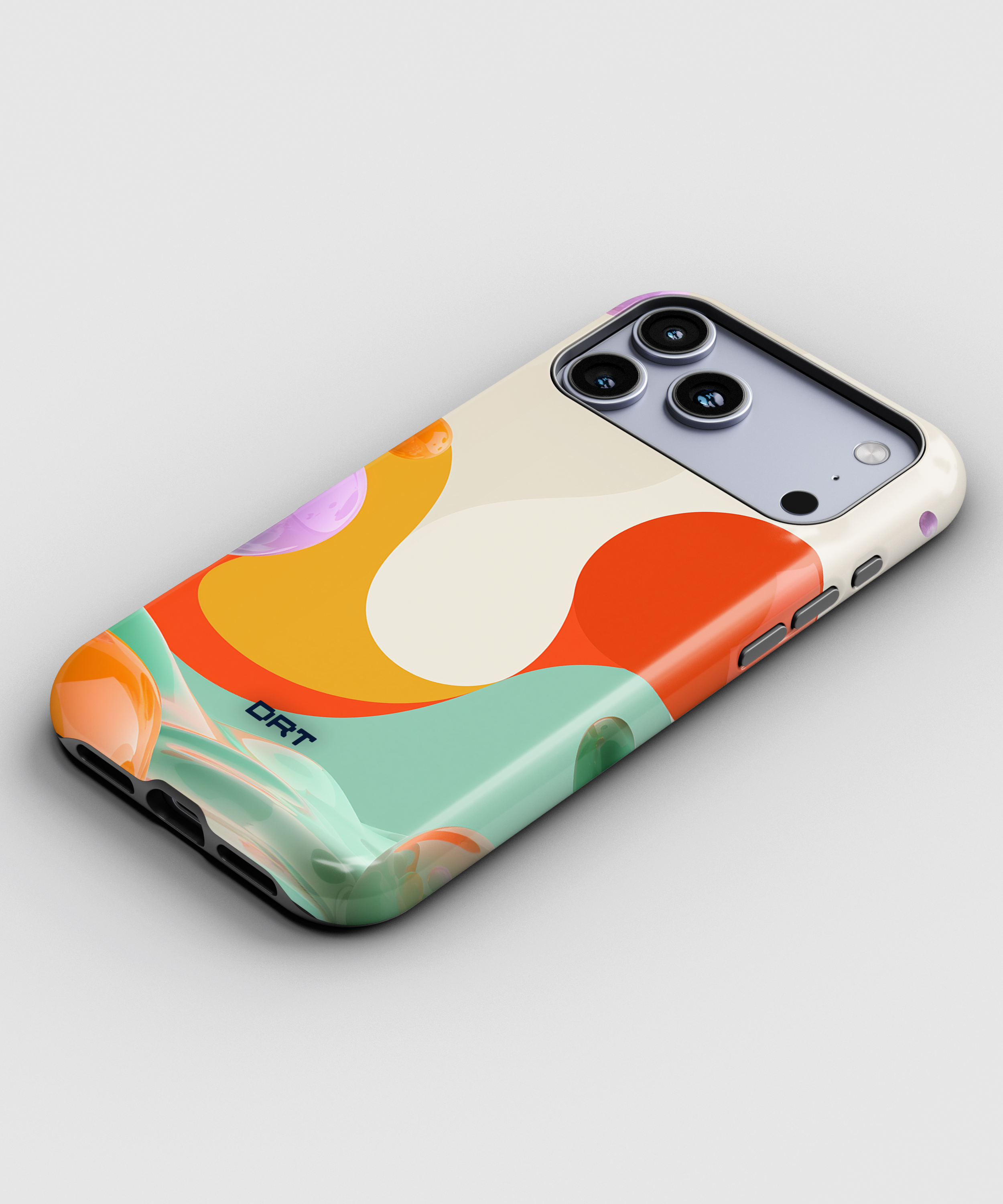 Magnetic Impact-Resistant Case — Retro Abstract Color Wave Phone Cover
