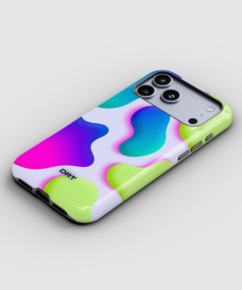 Magnetic Impact-Resistant Phone Case — Neon Abstract Splash