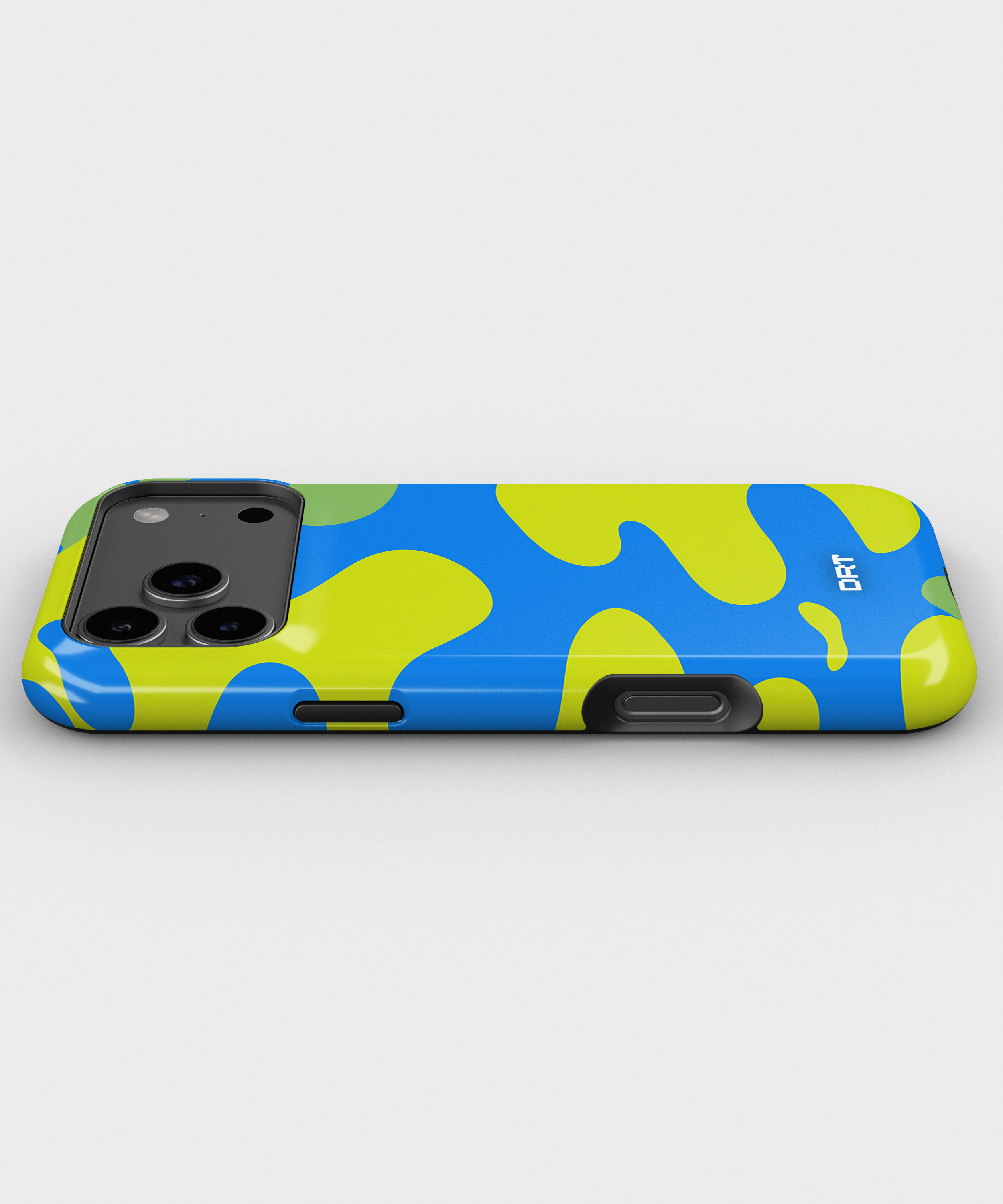 Magnetic Impact-Resistant Case — Blue & Lime Camouflage Phone Cover
