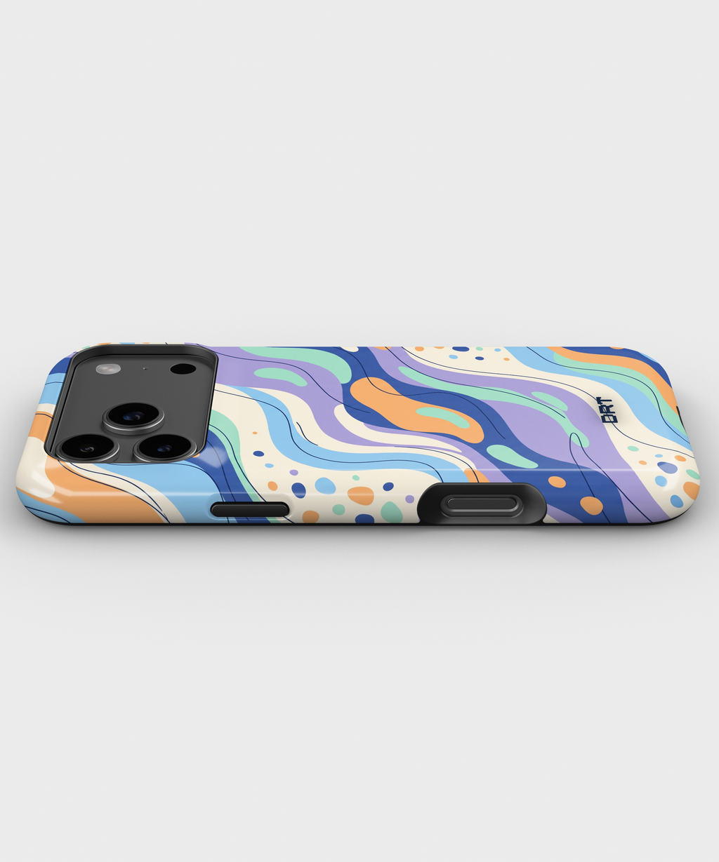Abstract Swirl Magnetic Impact-Resistant Phone Case — Colorful Fluid Art