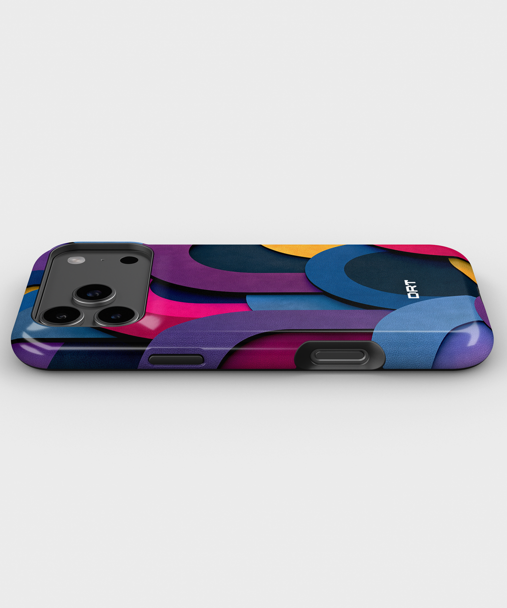 Magnetic Impact-Resistant Phone Case — Colorful Abstract Arch Design