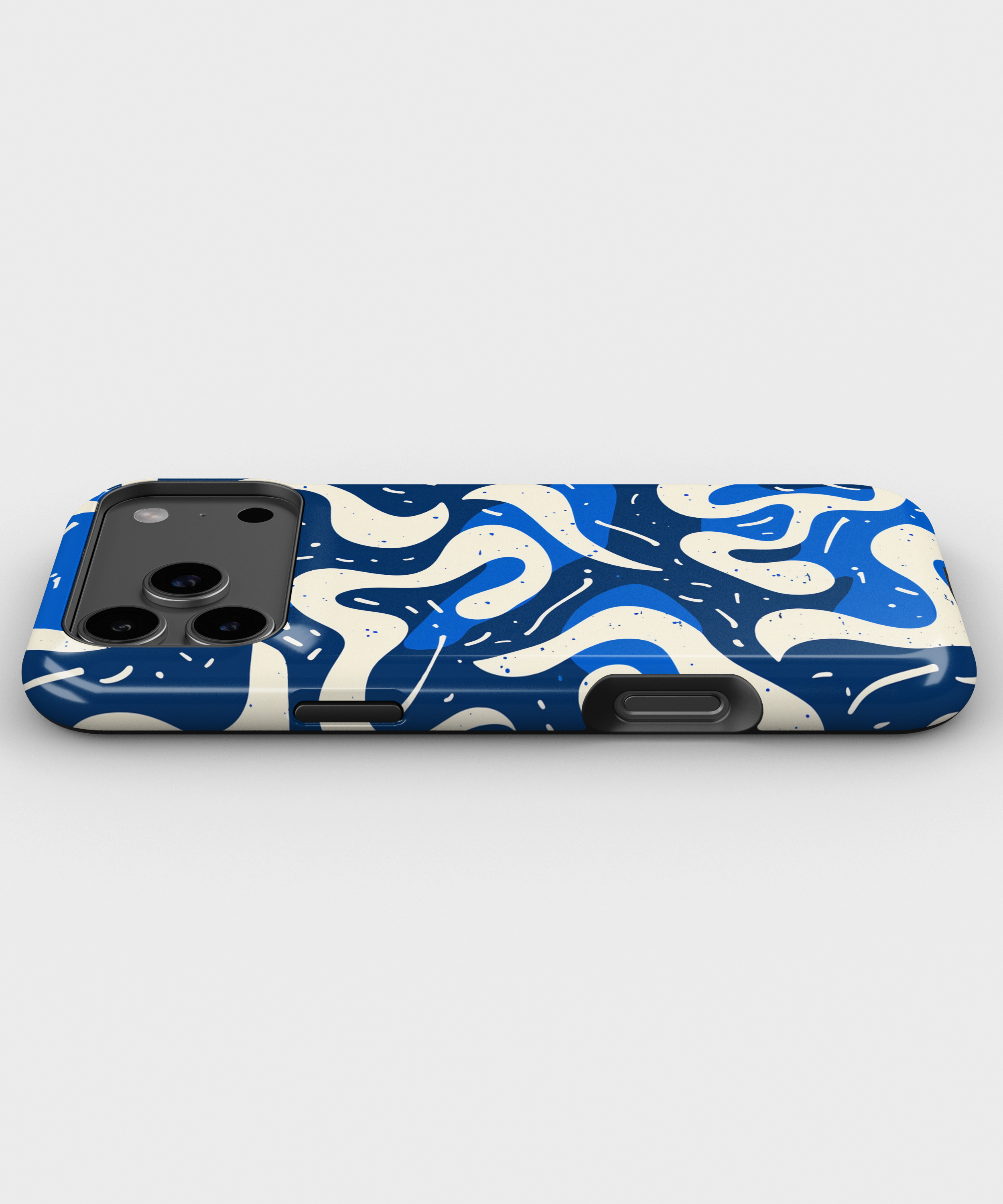 Blue Abstract Swirl Magnetic Impact-Resistant Phone Case