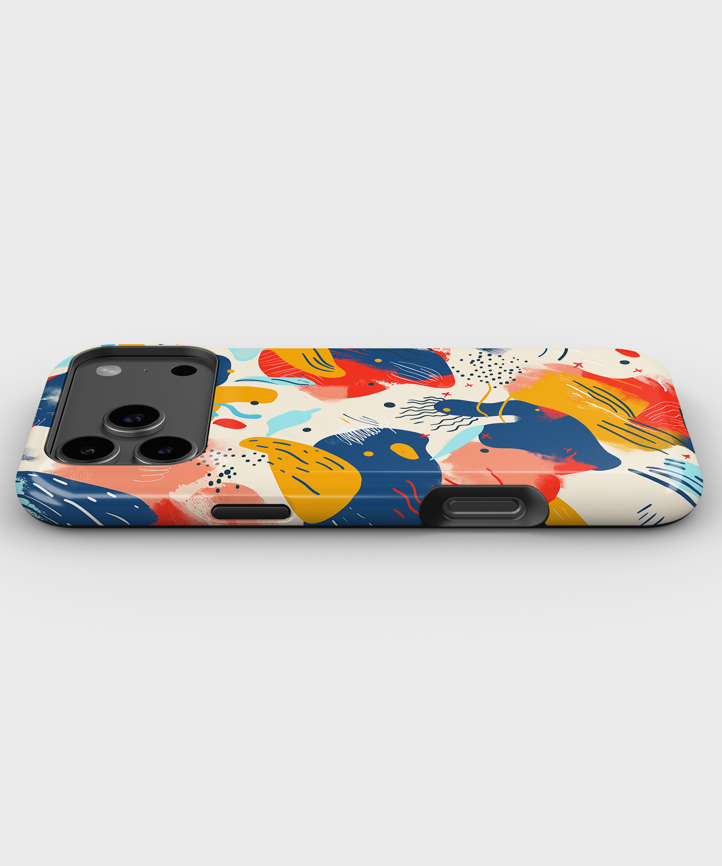 Abstract Color Splash Magnetic Phone Case — Impact-Resistant iPhone Cover
