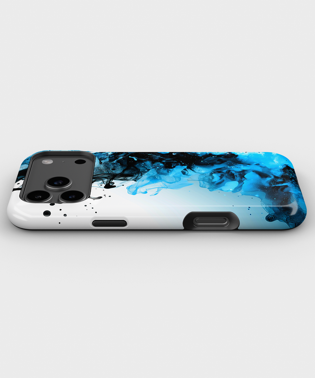Blue Ink Swirl Magnetic Impact-Resistant Phone Case