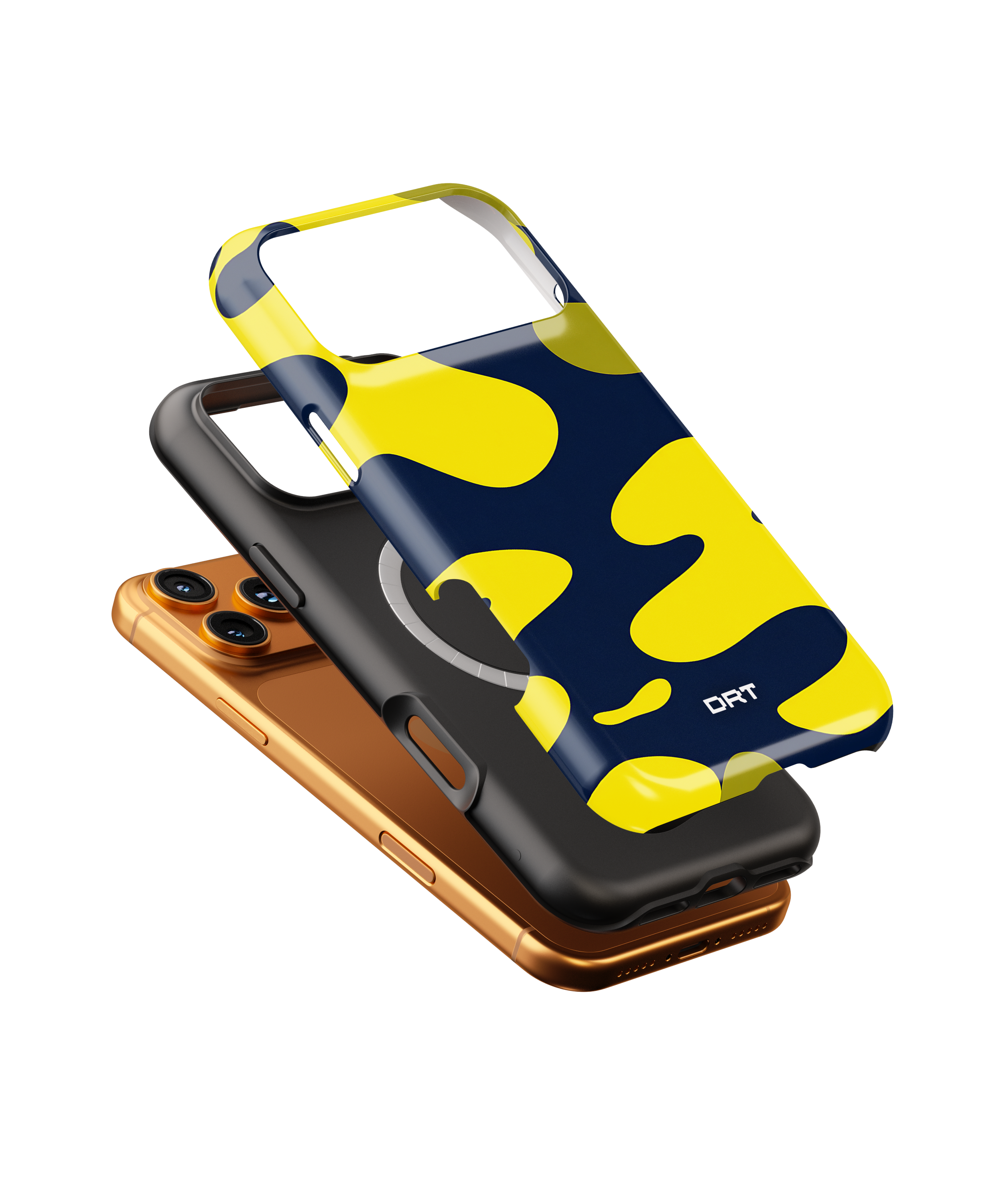 Yellow Navy Camo Magnetic Impact-Resistant Phone Case