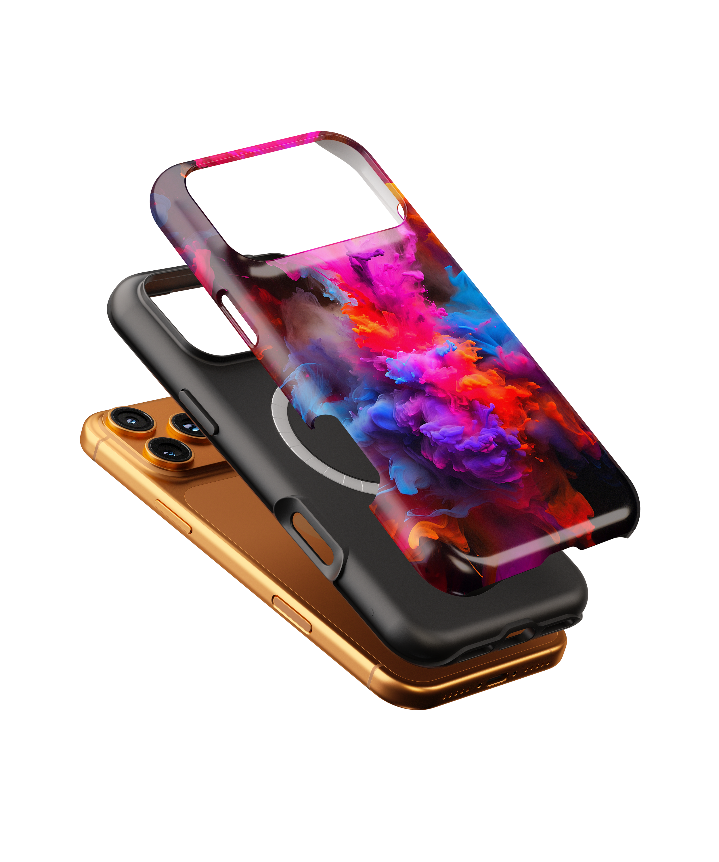 Magnetic Impact-Resistant Phone Case — Vivid Color Smoke