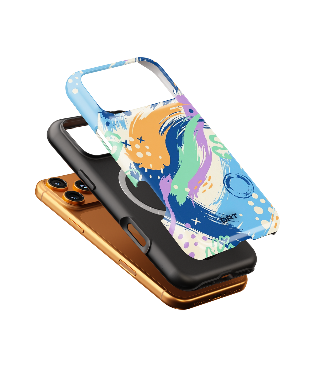 Magnetic Impact-Resistant Phone Case — Abstract Brushstroke Design